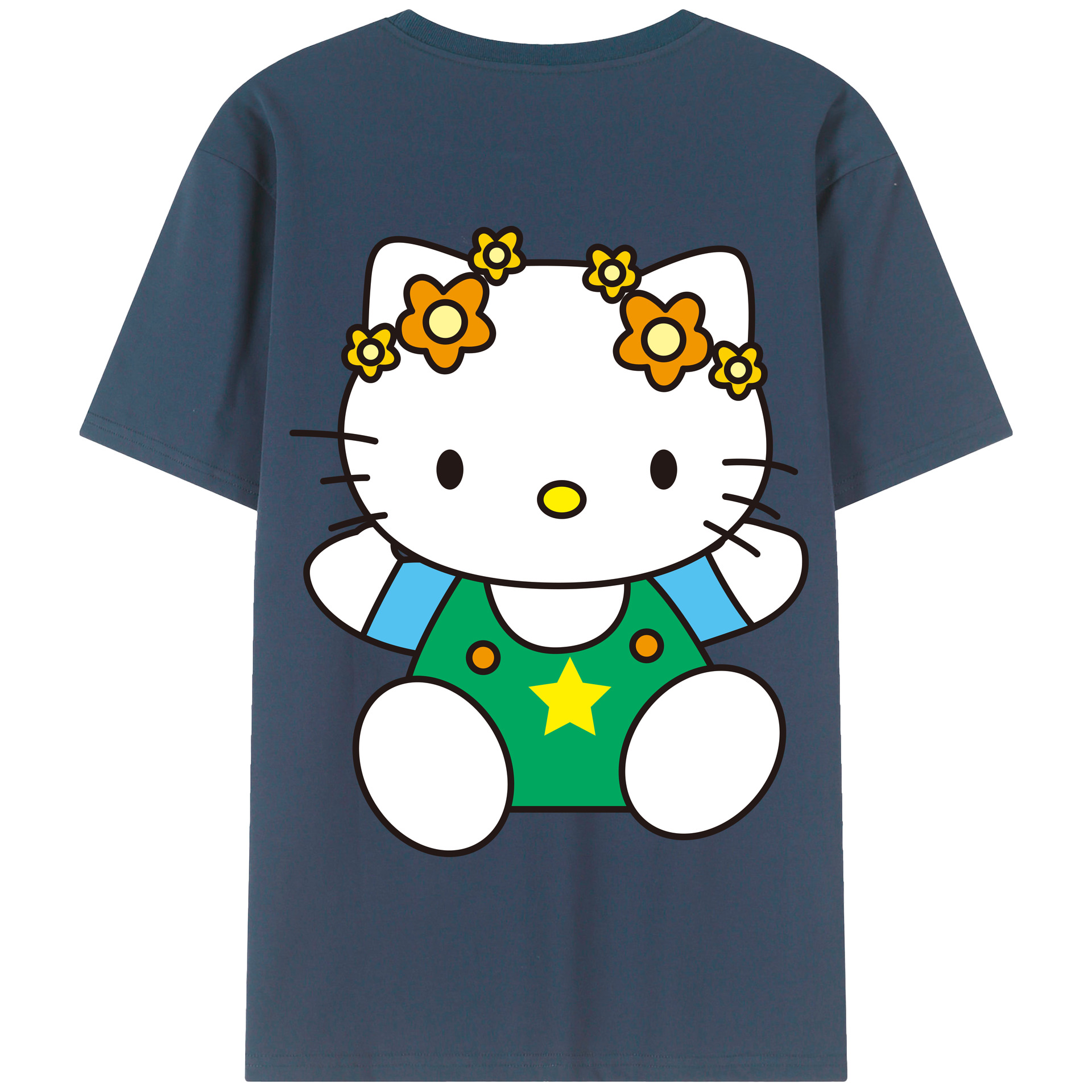 （画像用） Hello Kitty ハローキティ 綿100％半袖Tシャツ（背面プリント）