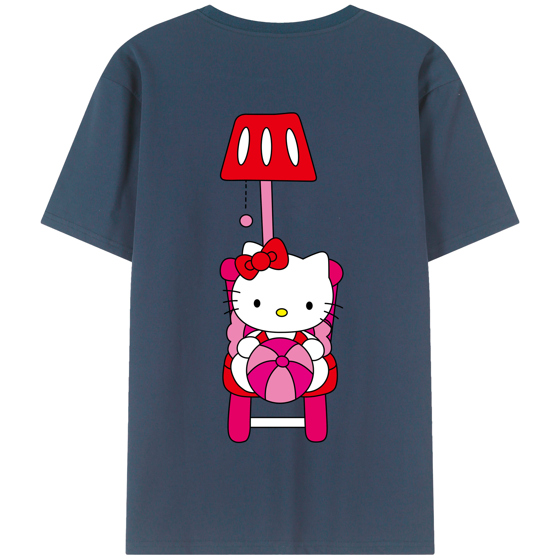 （画像用） Hello Kitty ハローキティ 綿100％半袖Tシャツ（背面プリント）