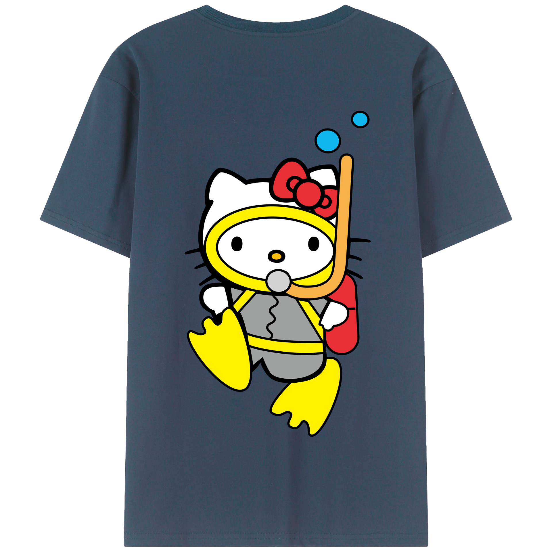 （画像用） Hello Kitty ハローキティ 綿100％半袖Tシャツ（背面プリント）