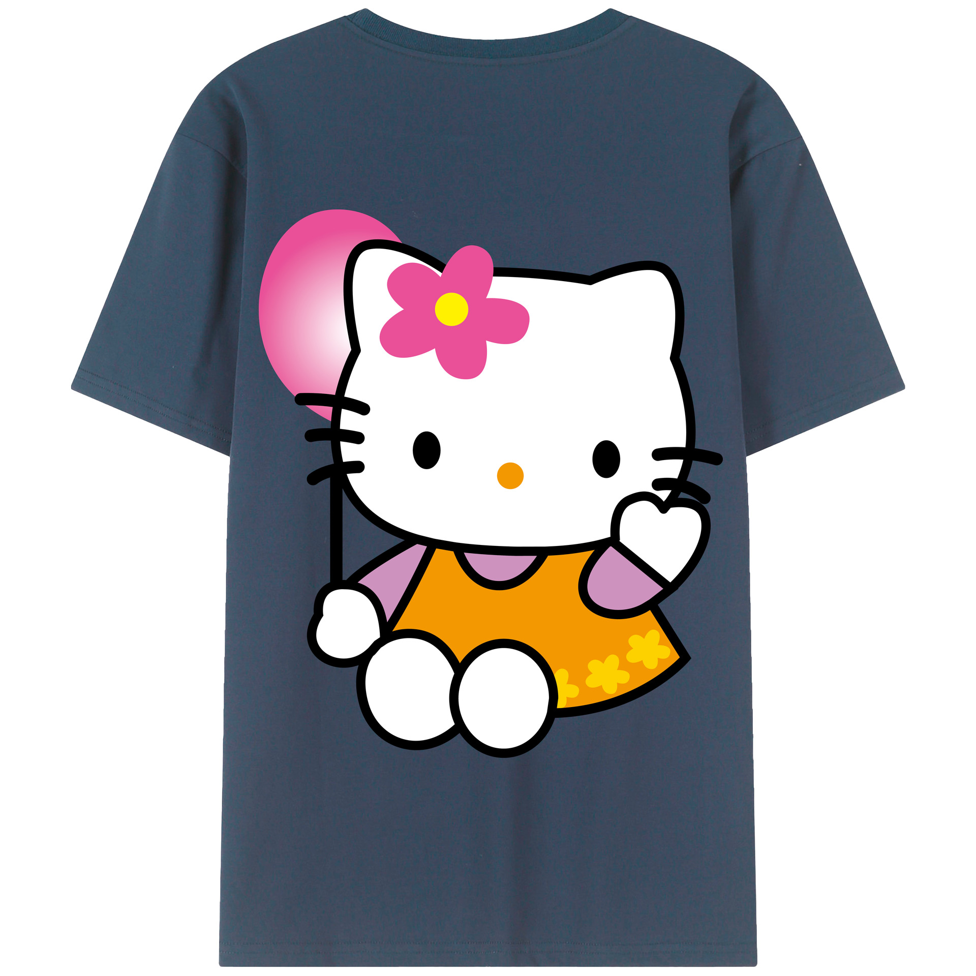 （画像用） Hello Kitty ハローキティ 綿100％半袖Tシャツ（背面プリント）