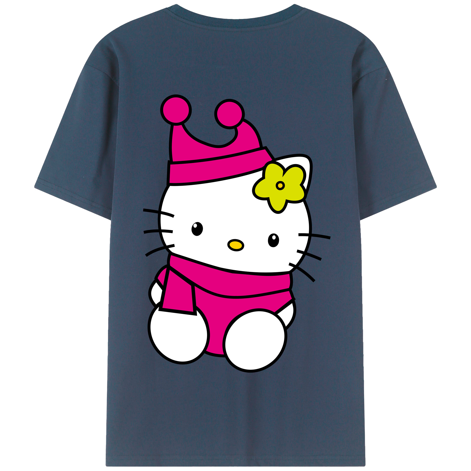 （画像用） Hello Kitty ハローキティ 綿100％半袖Tシャツ（背面プリント）