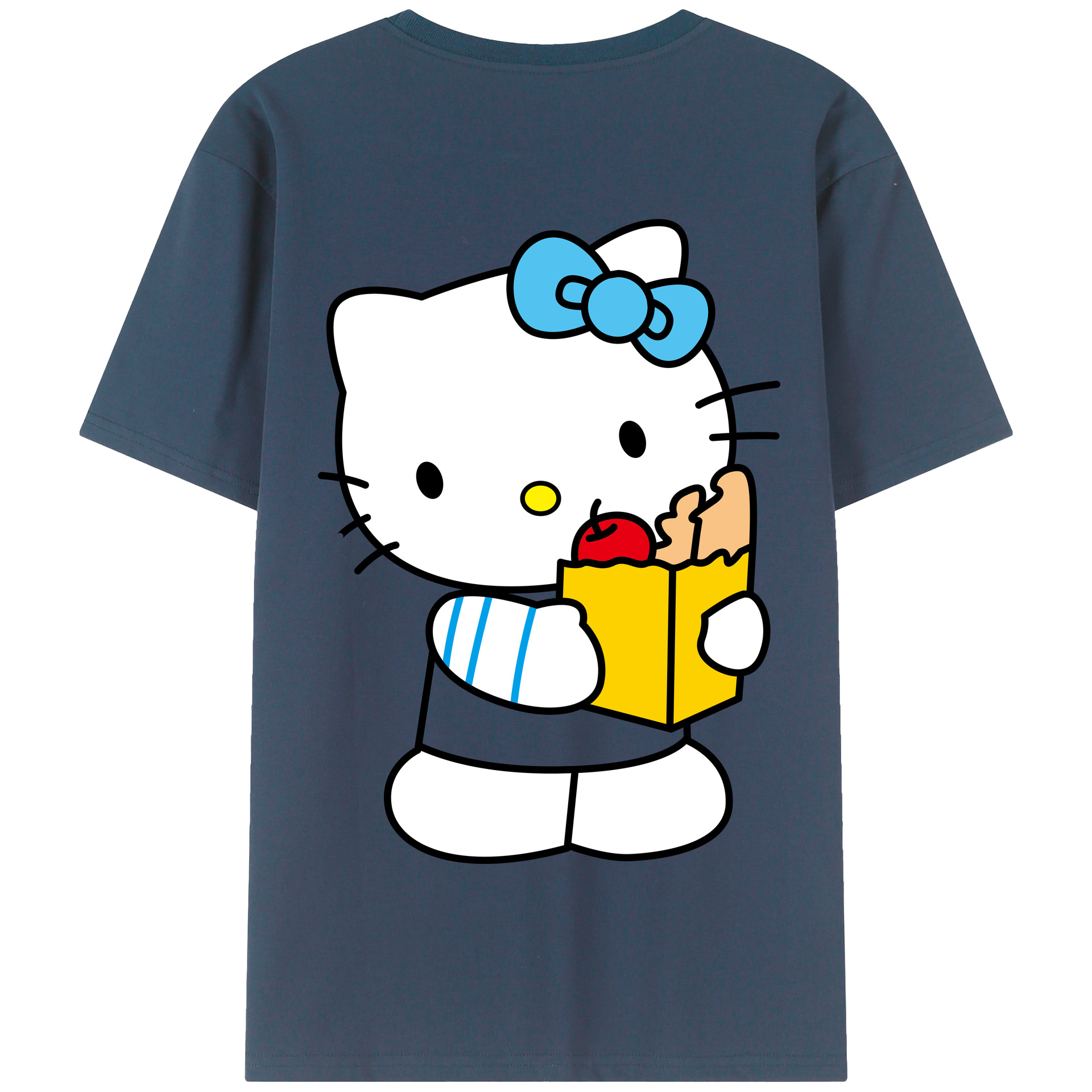 （画像用） Hello Kitty ハローキティ 綿100％半袖Tシャツ（背面プリント）