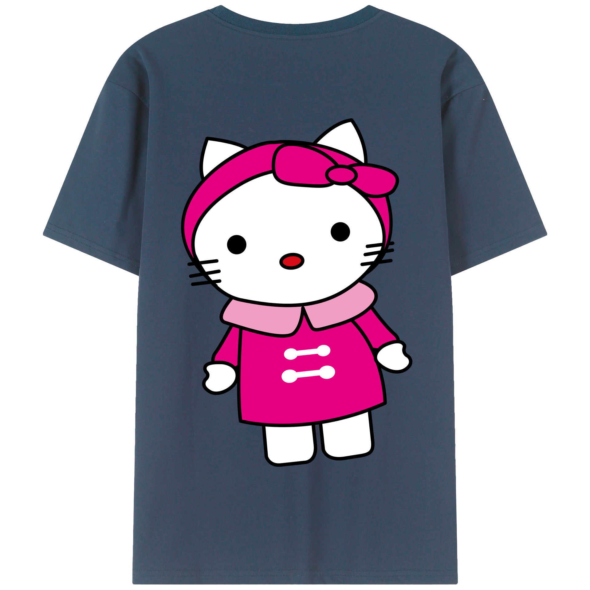 （画像用） Hello Kitty ハローキティ 綿100％半袖Tシャツ（背面プリント）