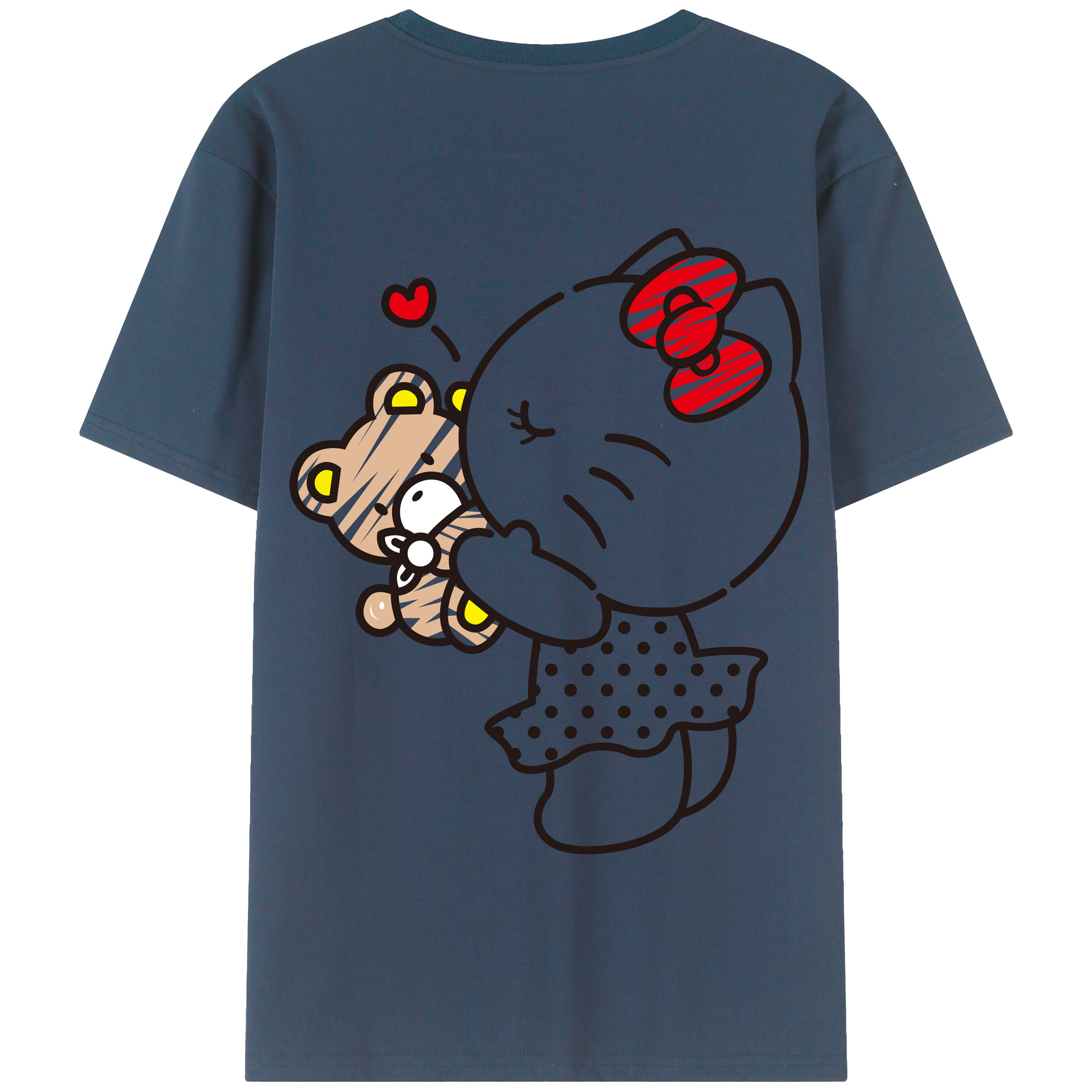 （画像用） Hello Kitty ハローキティ 綿100％半袖Tシャツ（背面プリント）