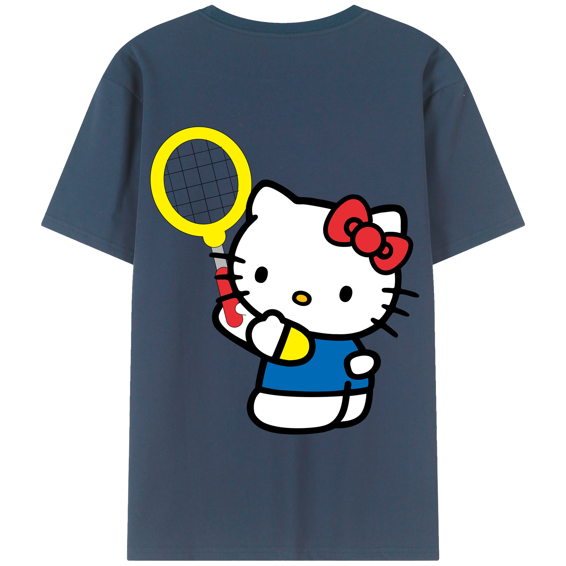 （画像用） Hello Kitty ハローキティ 綿100％半袖Tシャツ（背面プリント）