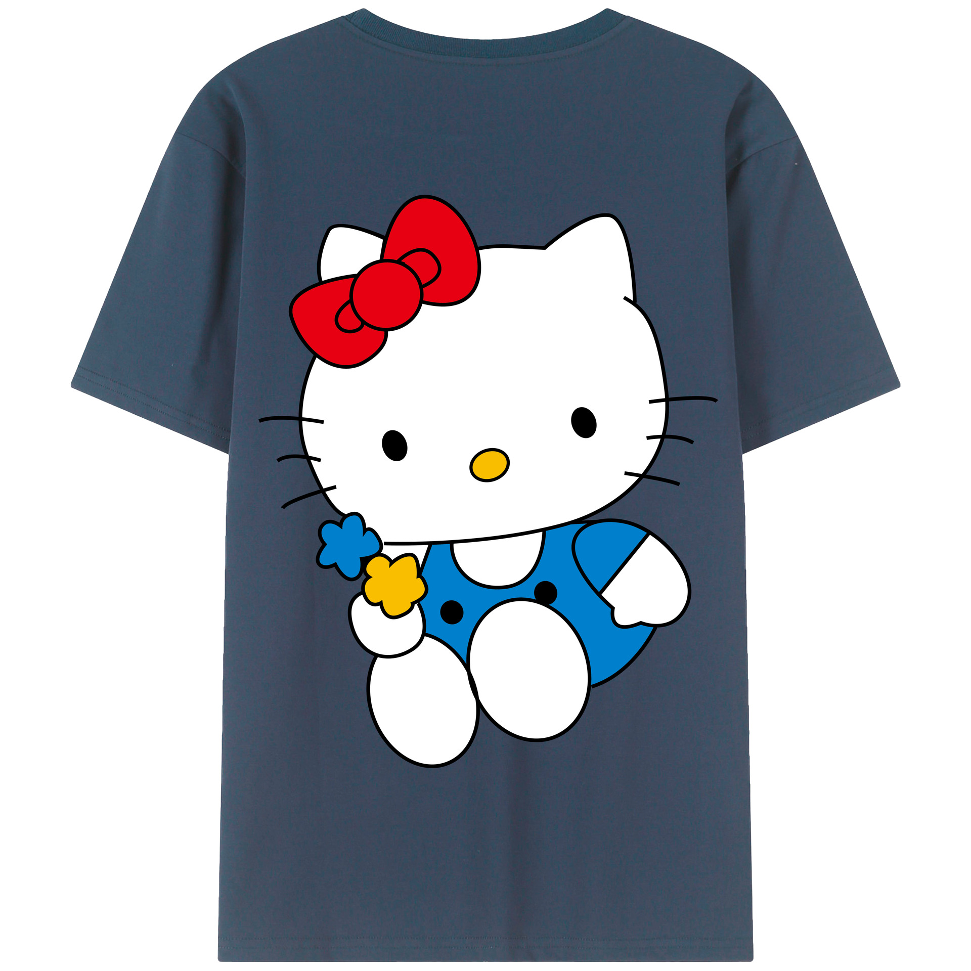 （画像用） Hello Kitty ハローキティ 綿100％半袖Tシャツ（背面プリント）