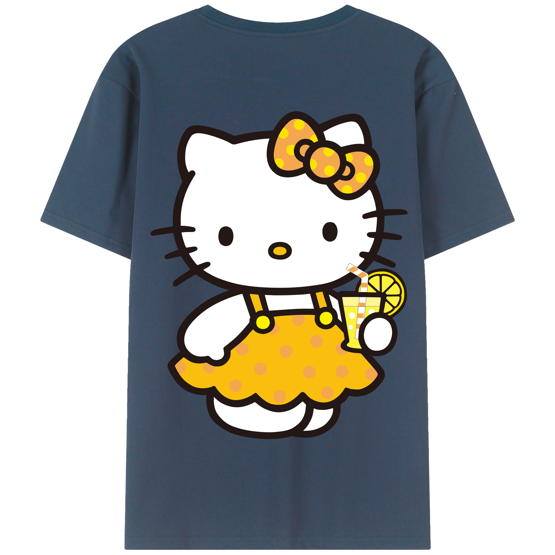 （画像用） Hello Kitty ハローキティ 綿100％半袖Tシャツ（背面プリント）