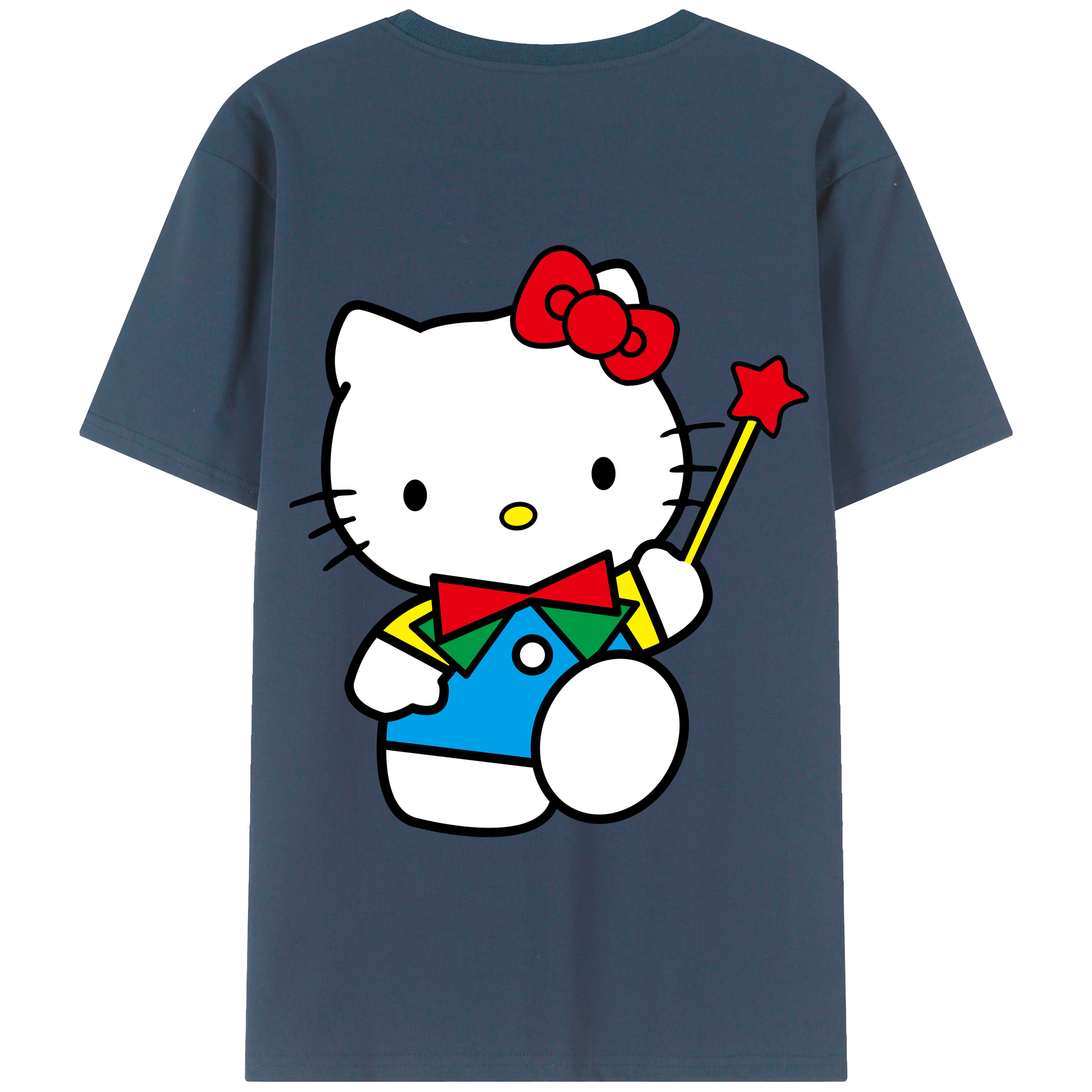 （画像用） Hello Kitty ハローキティ 綿100％半袖Tシャツ（背面プリント）