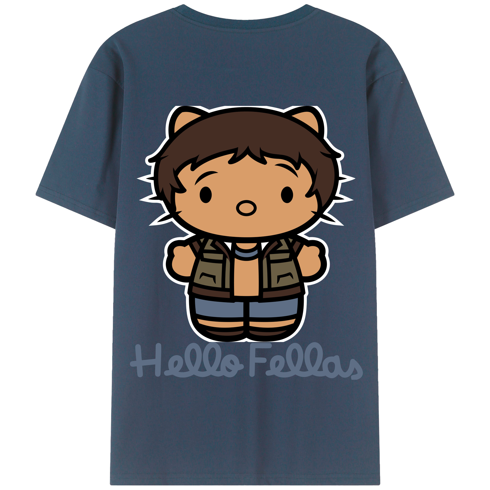 （画像用） Hello Kitty ハローキティ 綿100％半袖Tシャツ（背面プリント）