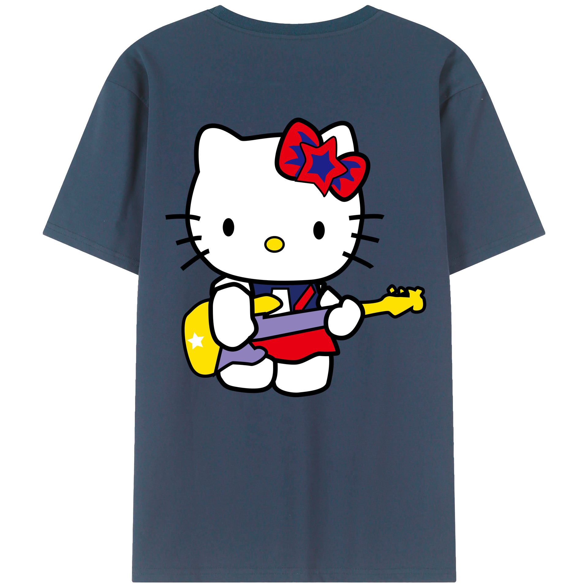 （画像用） Hello Kitty ハローキティ 綿100％半袖Tシャツ（背面プリント）