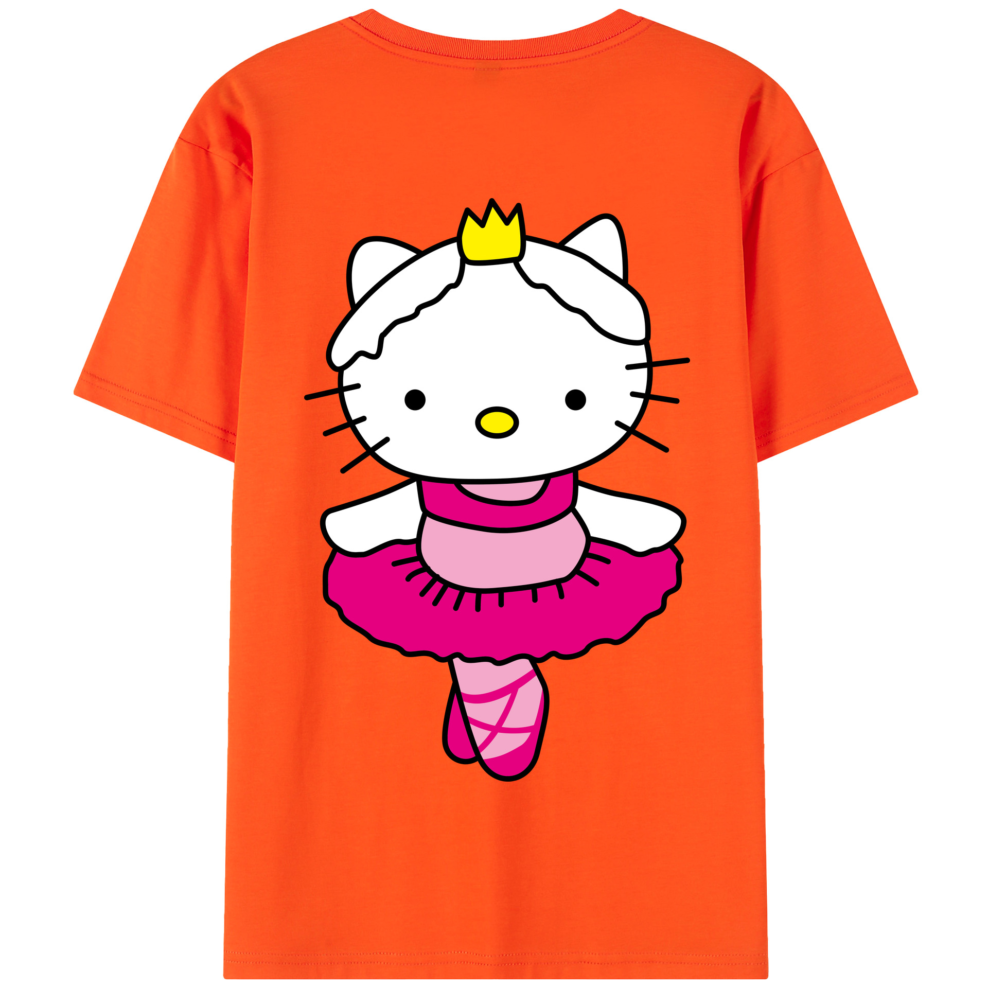 （画像用） Hello Kitty ハローキティ 綿100％半袖Tシャツ（背面プリント）