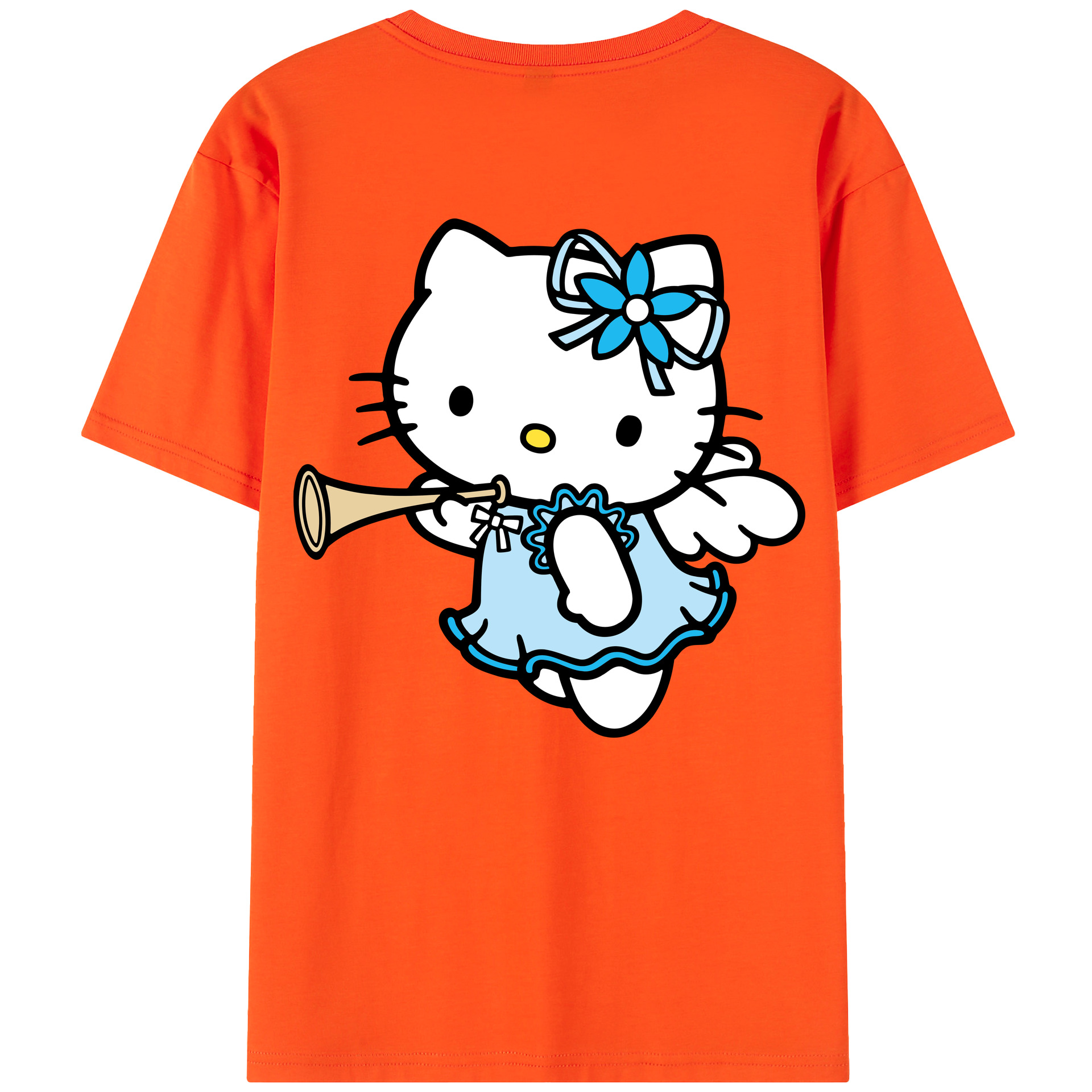 （画像用） Hello Kitty ハローキティ 綿100％半袖Tシャツ（背面プリント）