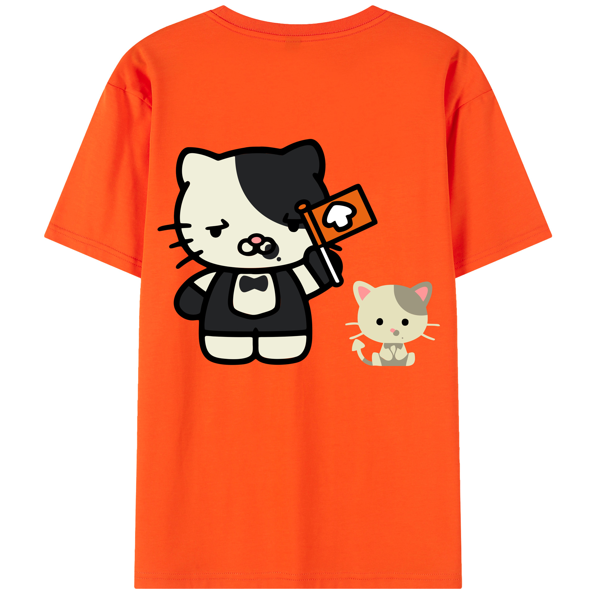 （画像用） Hello Kitty ハローキティ 綿100％半袖Tシャツ（背面プリント）