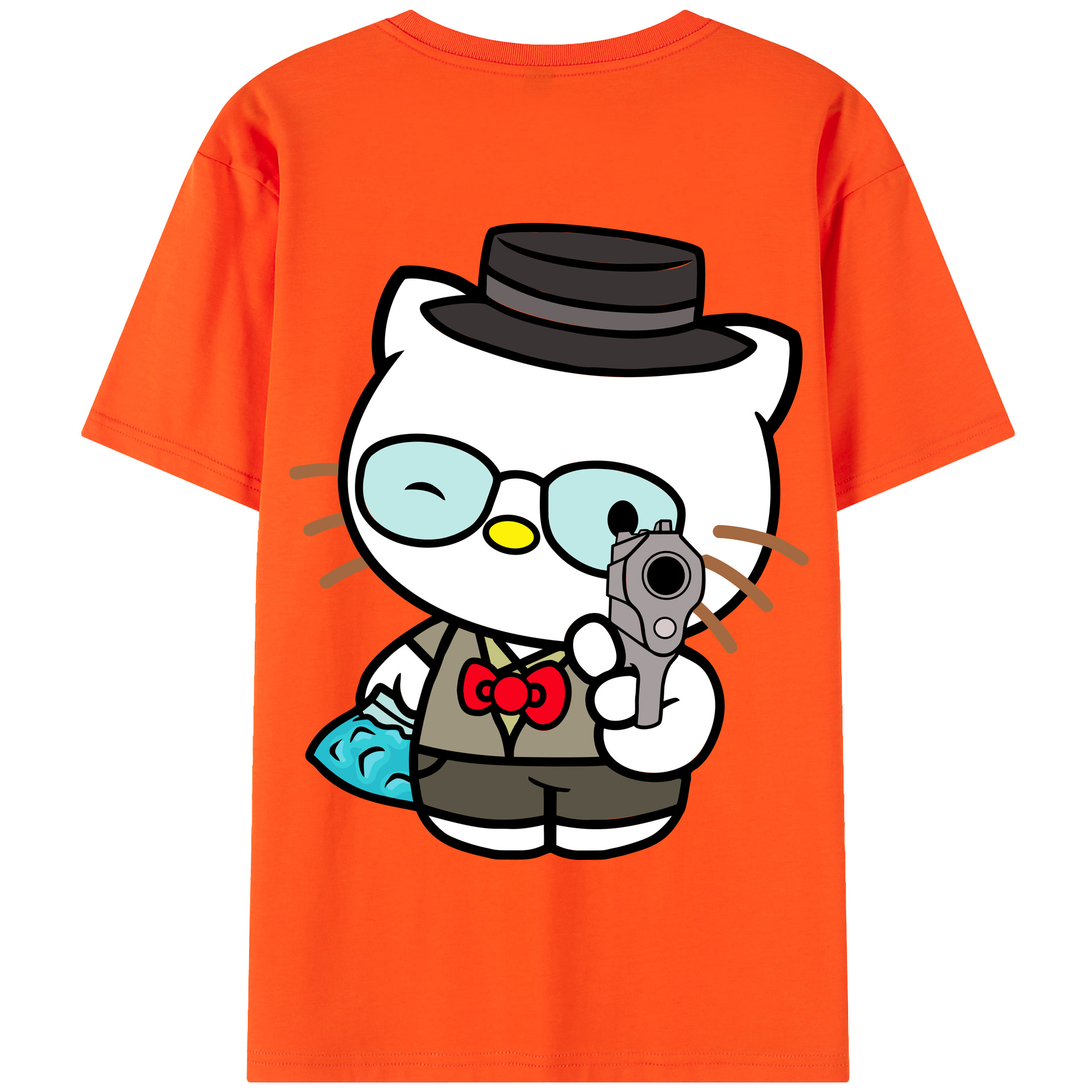 （画像用） Hello Kitty ハローキティ 綿100％半袖Tシャツ（背面プリント）