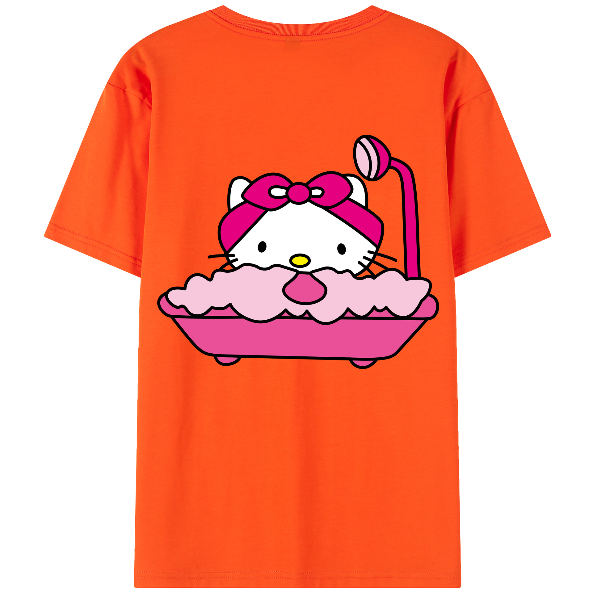 （画像用） Hello Kitty ハローキティ 綿100％半袖Tシャツ（背面プリント）