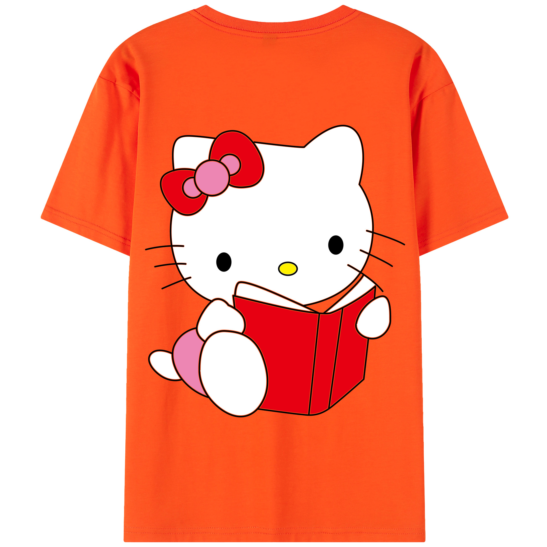 （画像用） Hello Kitty ハローキティ 綿100％半袖Tシャツ（背面プリント）