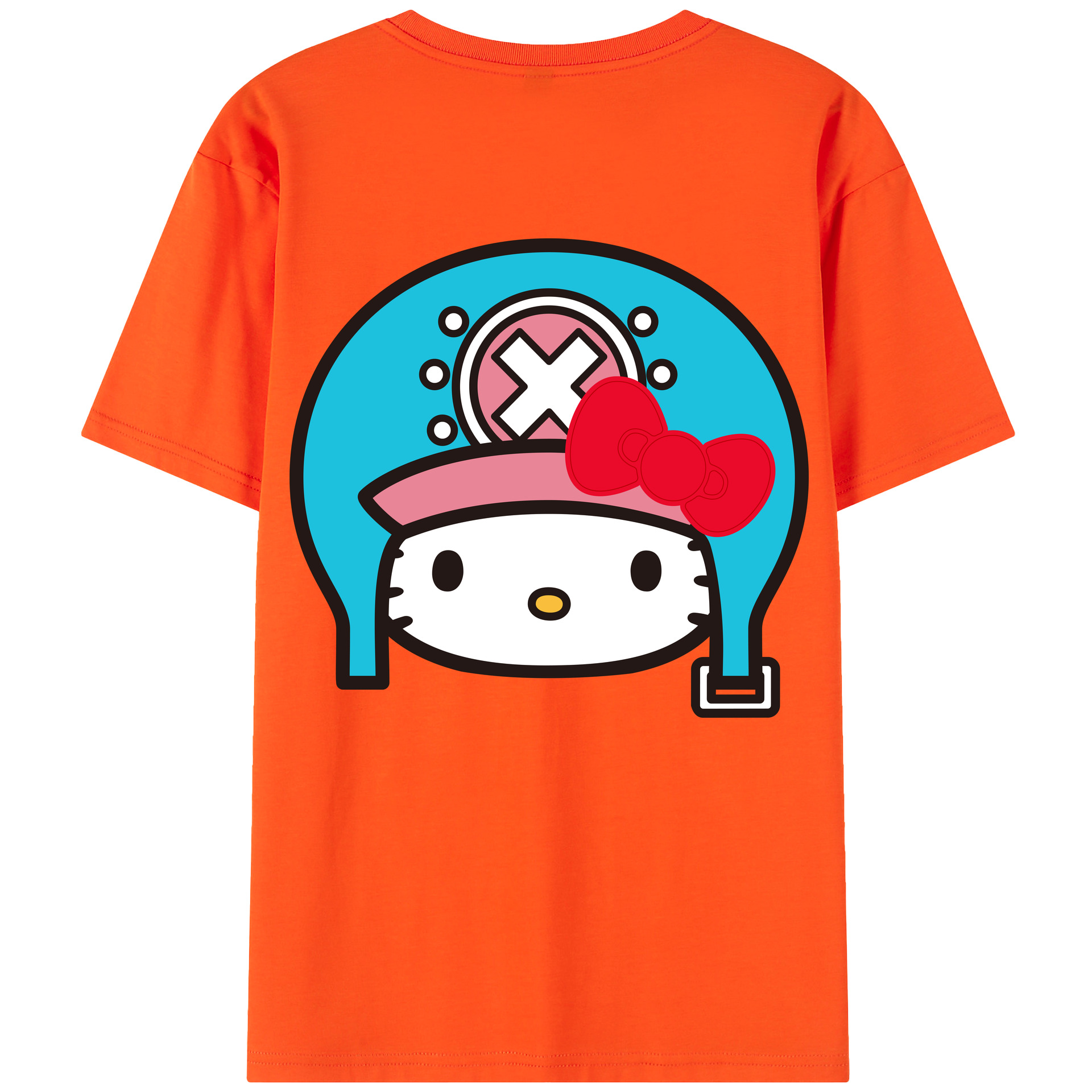 （画像用） Hello Kitty ハローキティ 綿100％半袖Tシャツ（背面プリント）