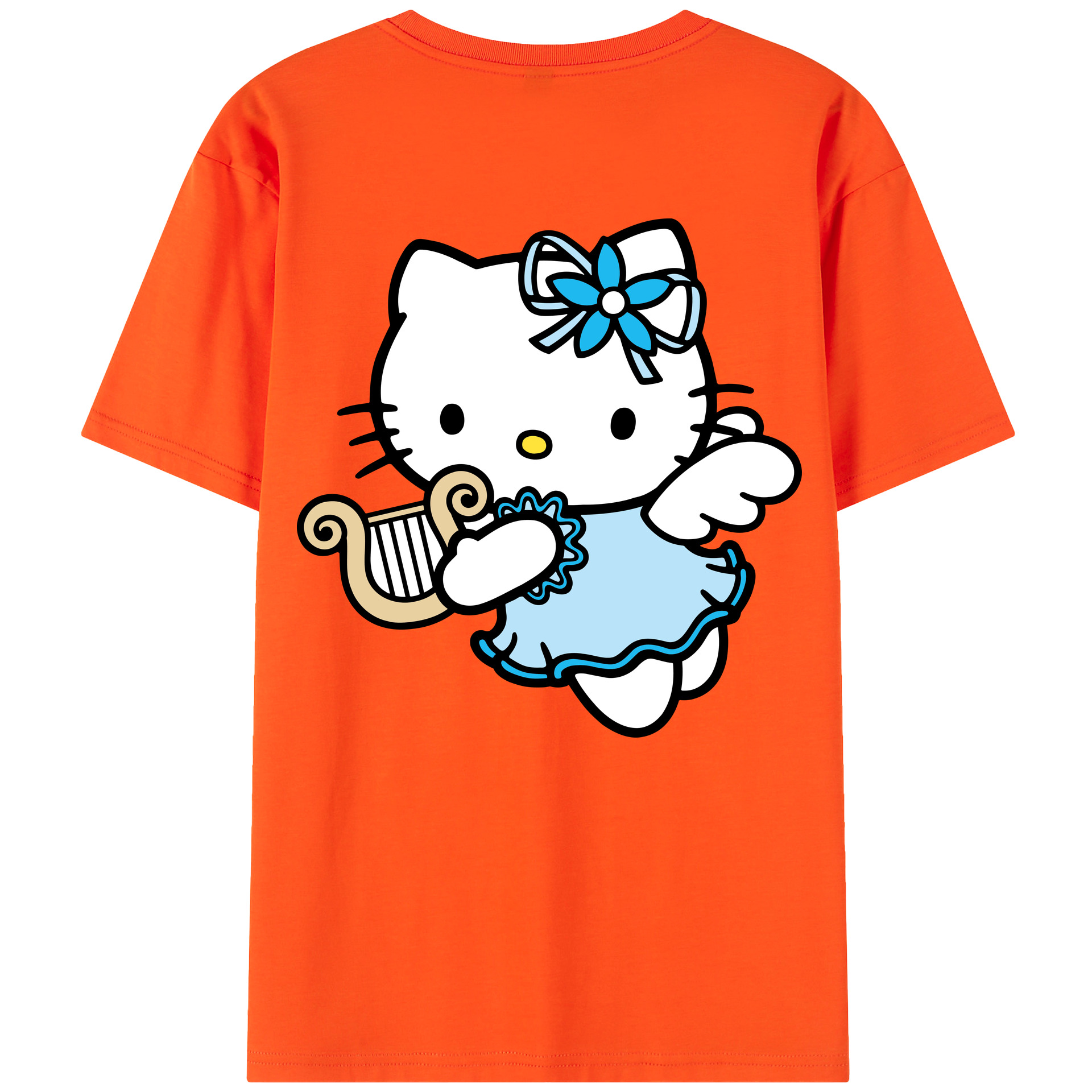 （画像用） Hello Kitty ハローキティ 綿100％半袖Tシャツ（背面プリント）