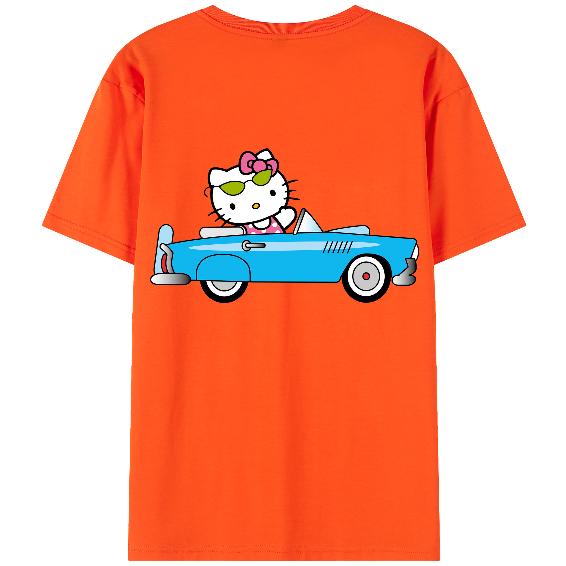 （画像用） Hello Kitty ハローキティ 綿100％半袖Tシャツ（背面プリント）