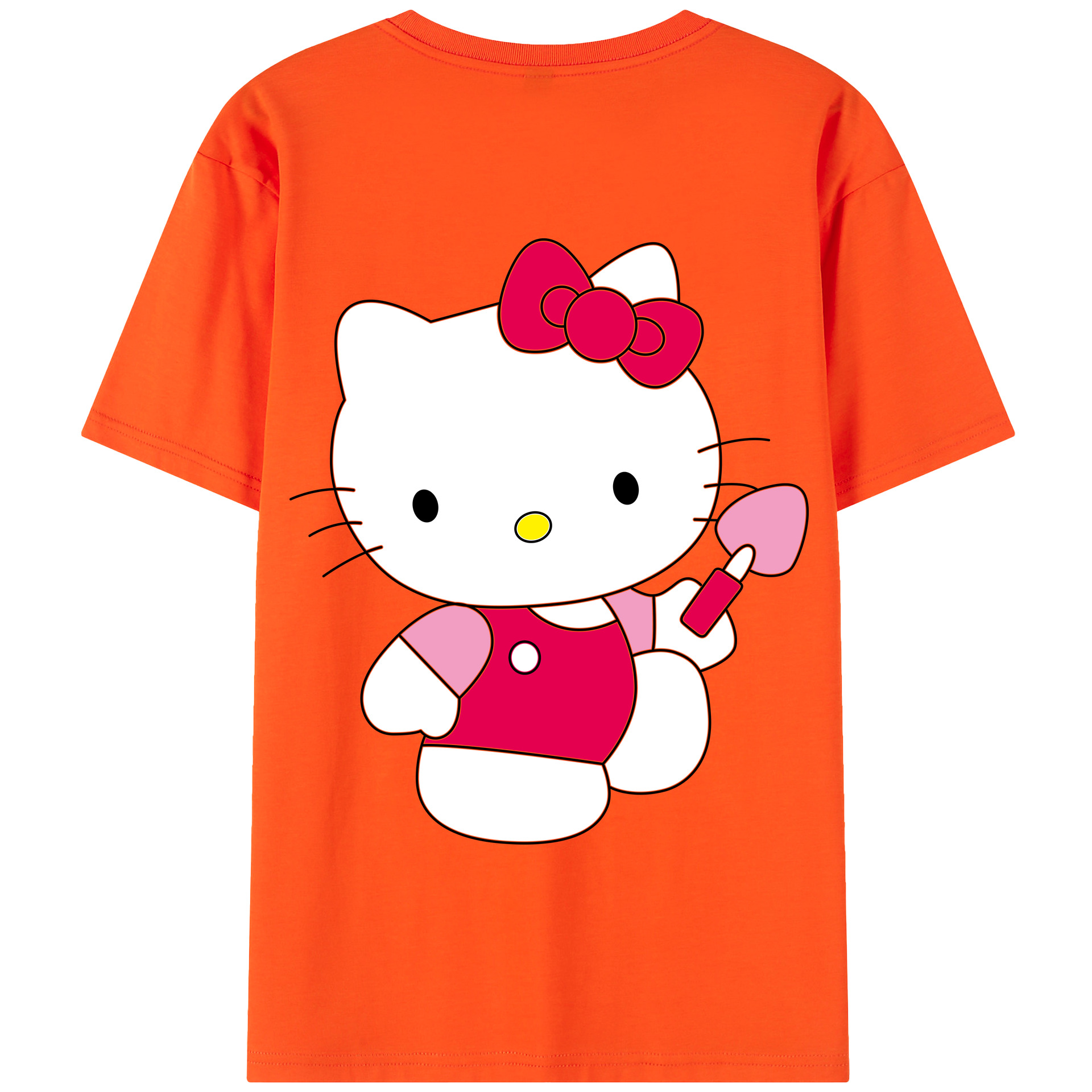 （画像用） Hello Kitty ハローキティ 綿100％半袖Tシャツ（背面プリント）
