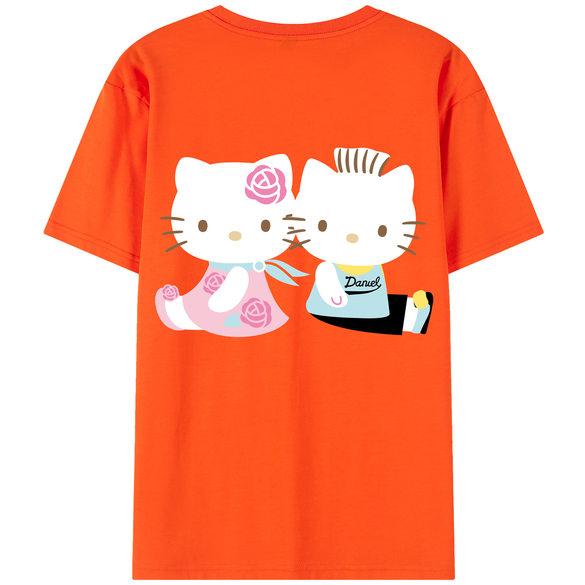 （画像用） Hello Kitty ハローキティ 綿100％半袖Tシャツ（背面プリント）