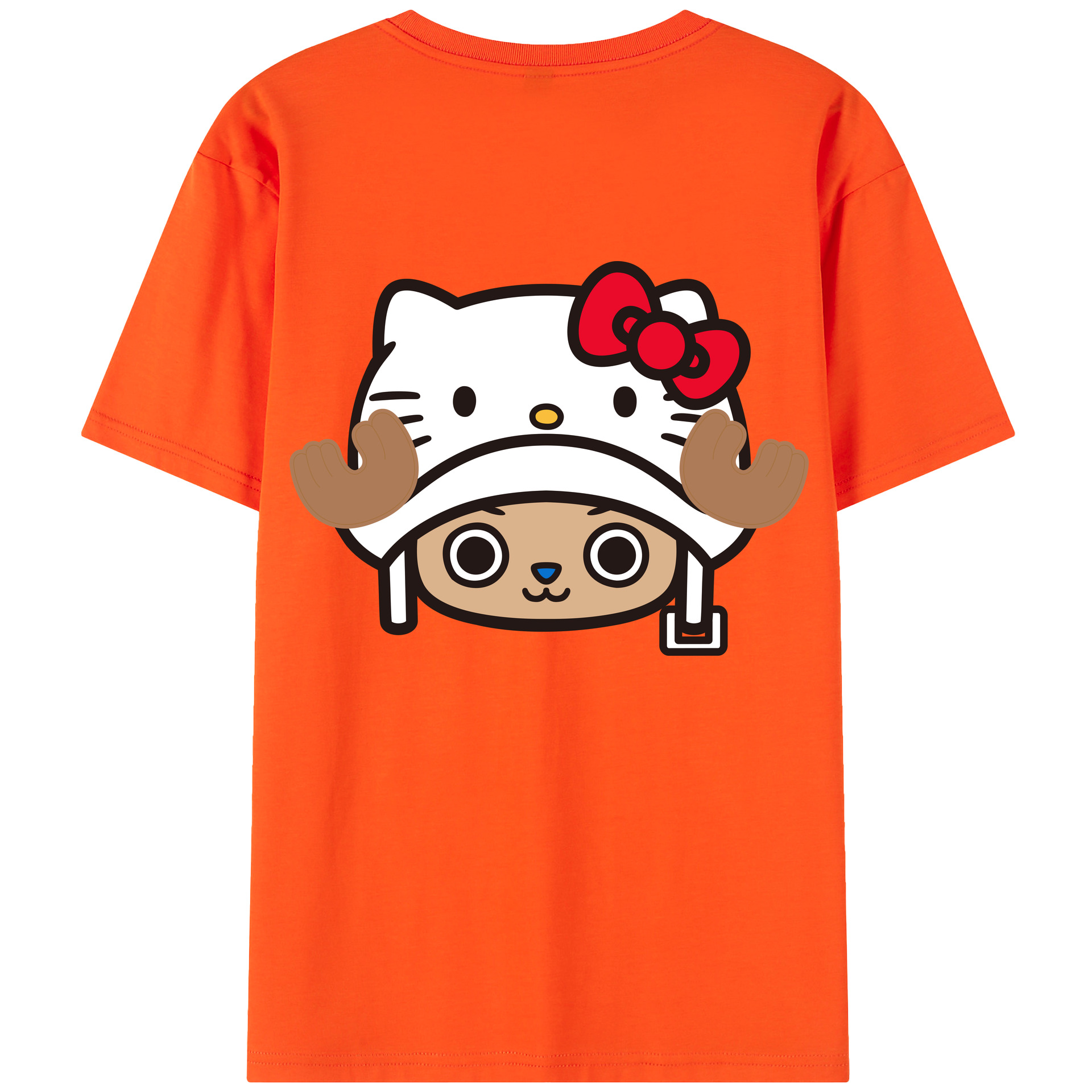 （画像用） Hello Kitty ハローキティ 綿100％半袖Tシャツ（背面プリント）