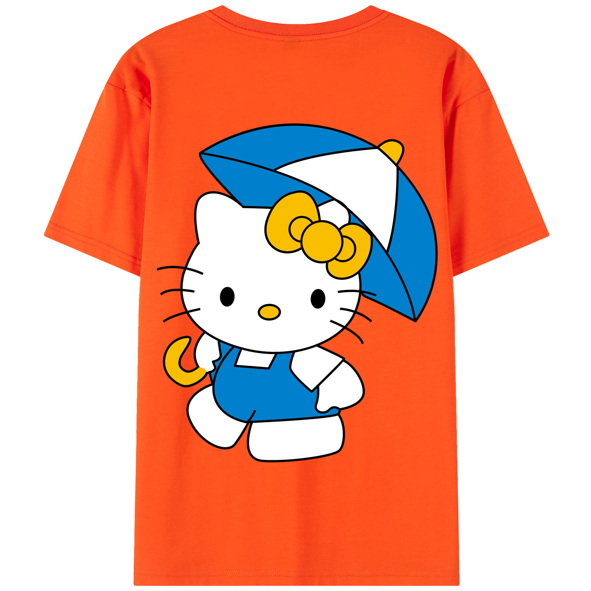 （画像用） Hello Kitty ハローキティ 綿100％半袖Tシャツ（背面プリント）