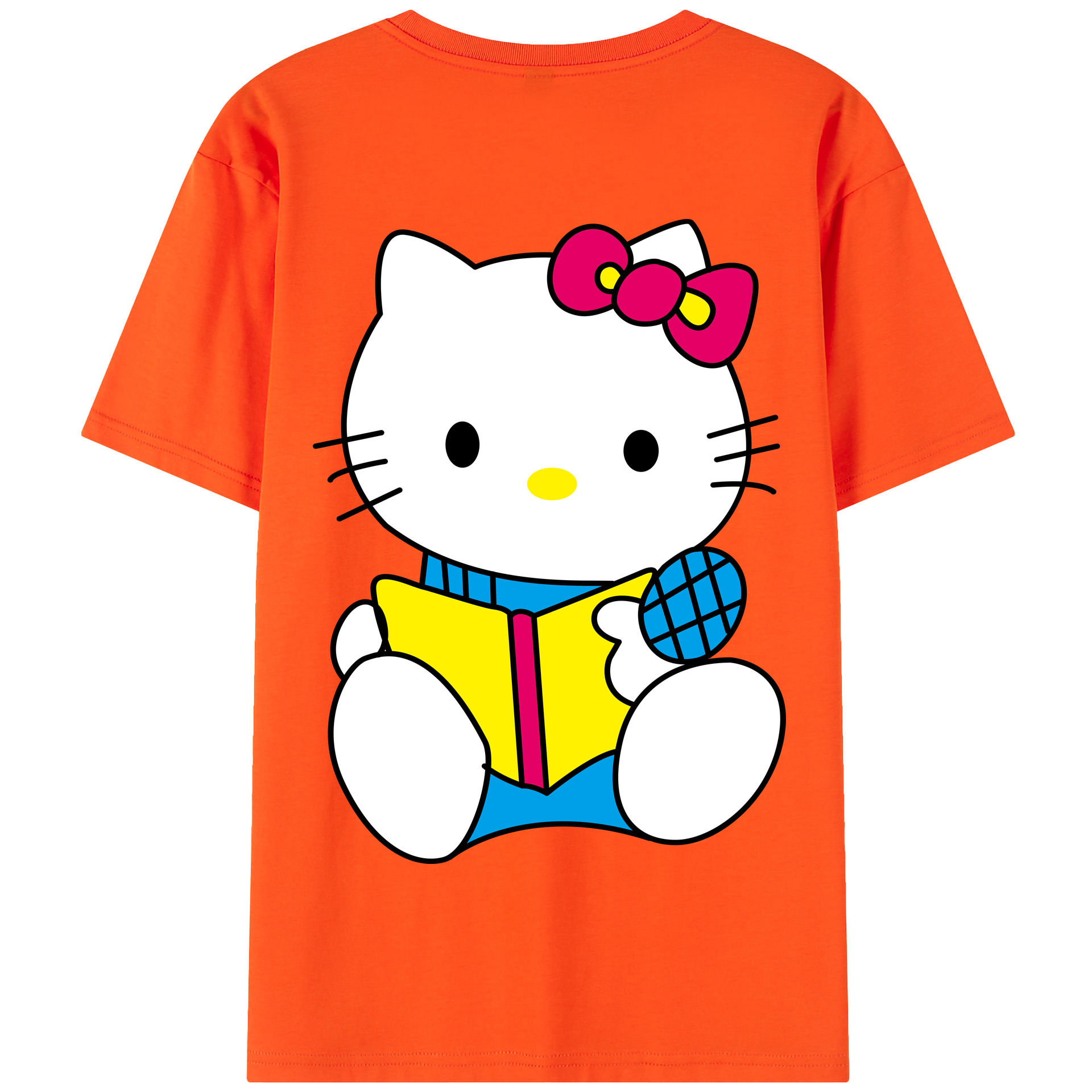 （画像用） Hello Kitty ハローキティ 綿100％半袖Tシャツ（背面プリント）