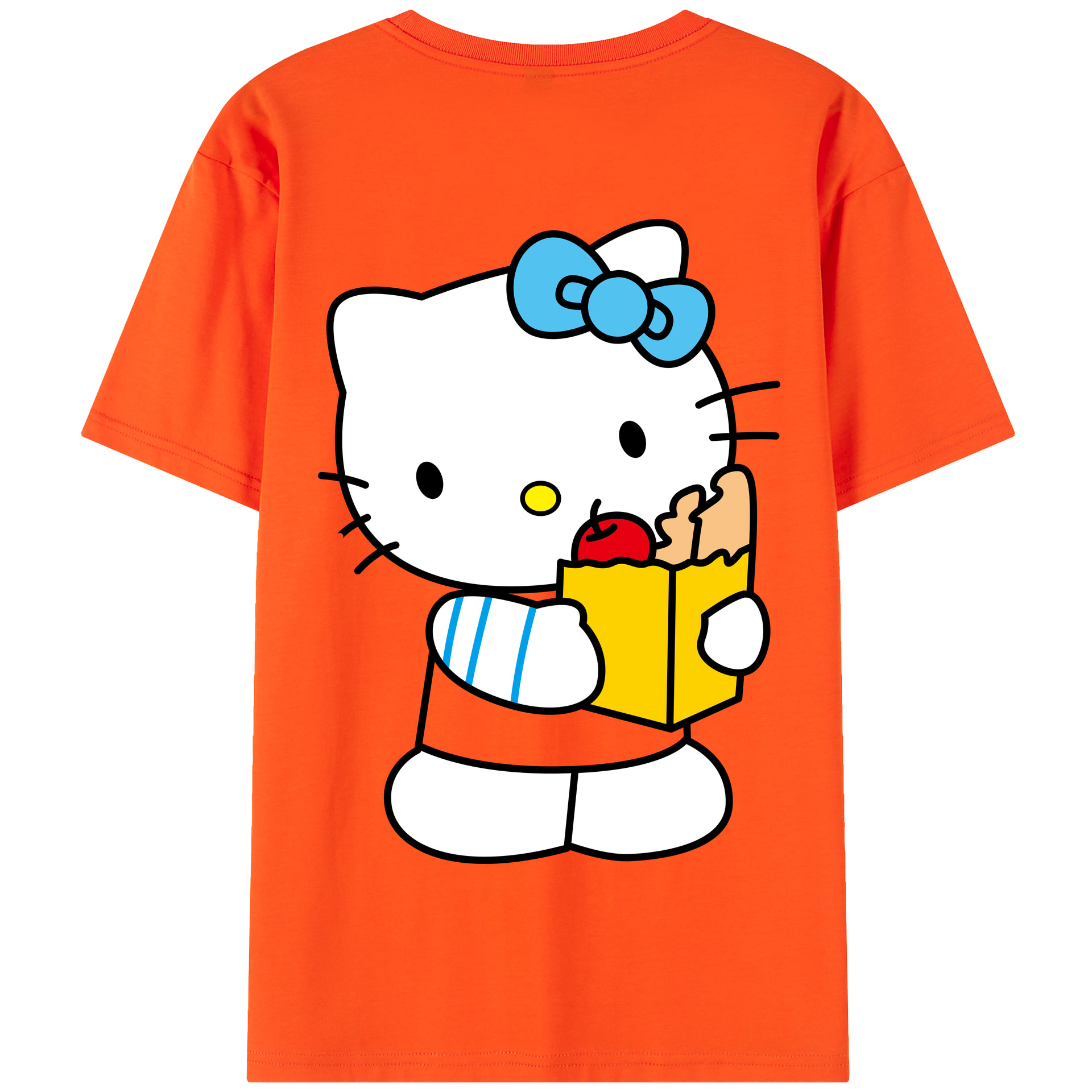 （画像用） Hello Kitty ハローキティ 綿100％半袖Tシャツ（背面プリント）