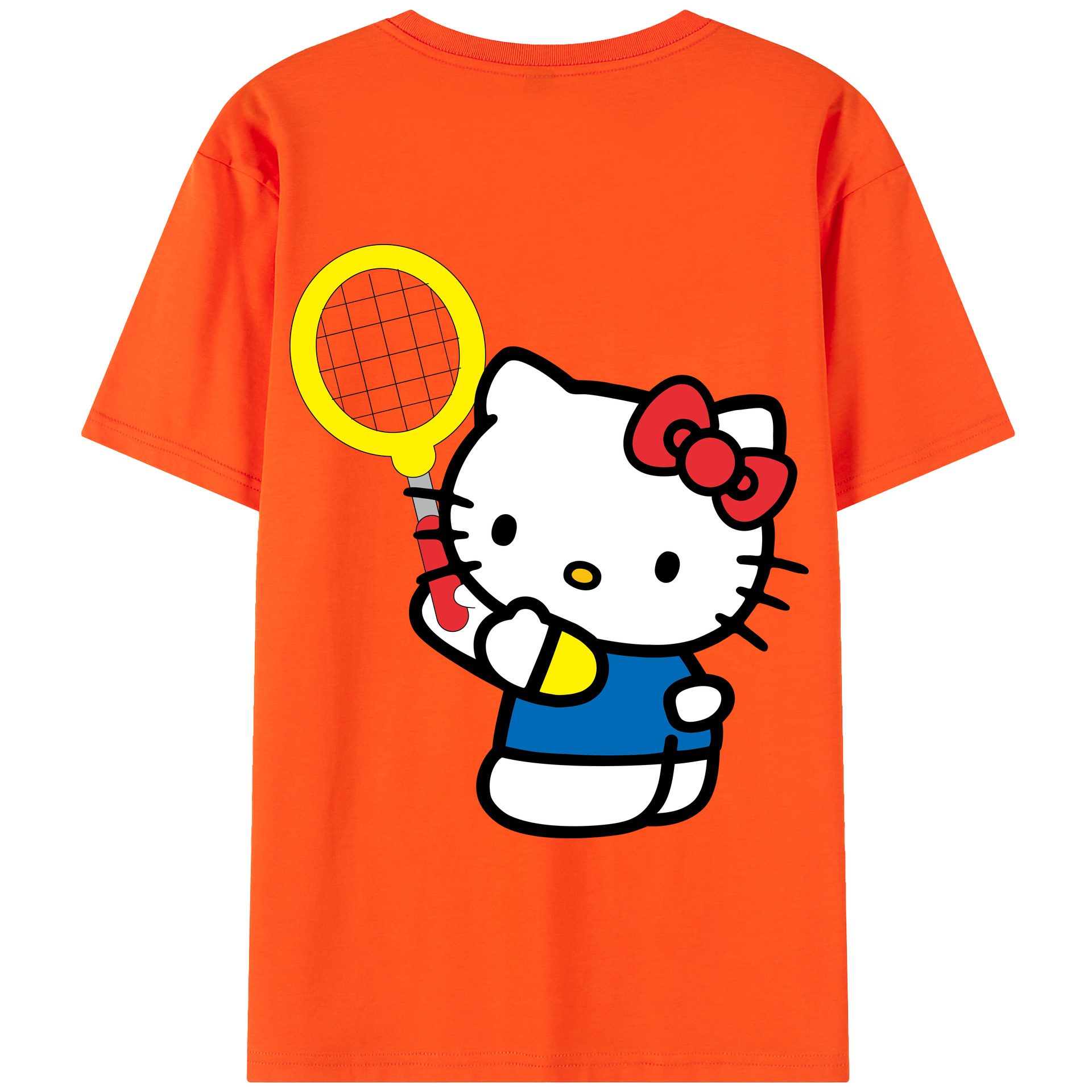 （画像用） Hello Kitty ハローキティ 綿100％半袖Tシャツ（背面プリント）