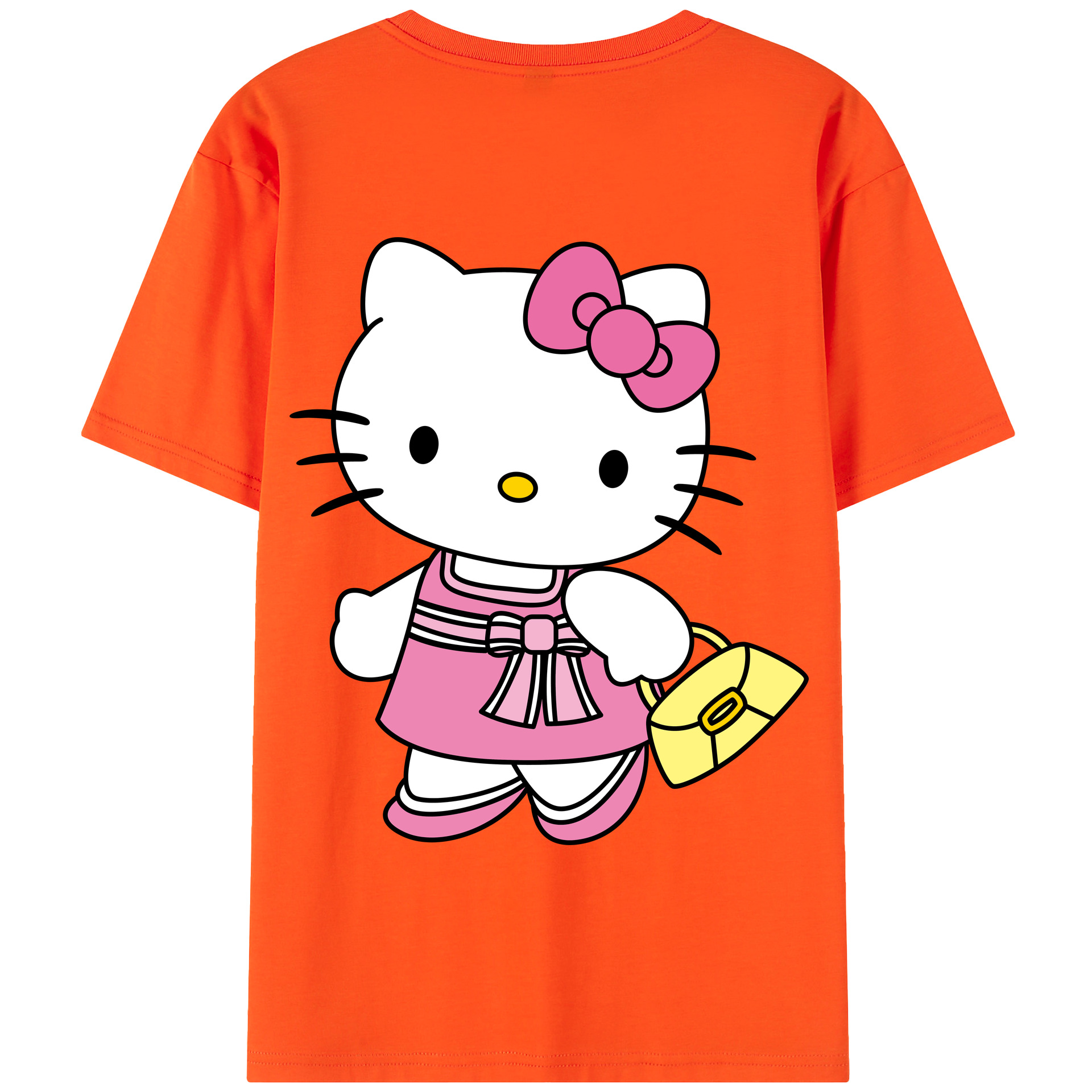 （画像用） Hello Kitty ハローキティ 綿100％半袖Tシャツ（背面プリント）