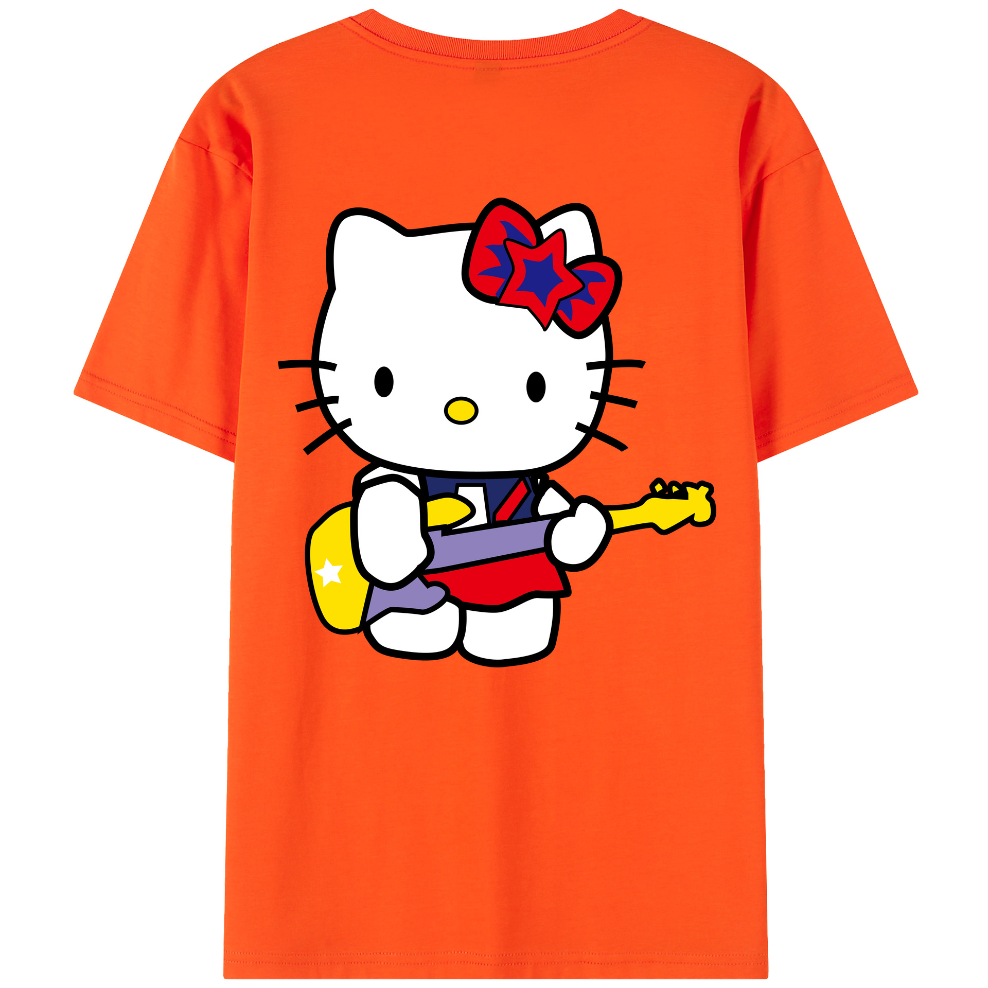 （画像用） Hello Kitty ハローキティ 綿100％半袖Tシャツ（背面プリント）