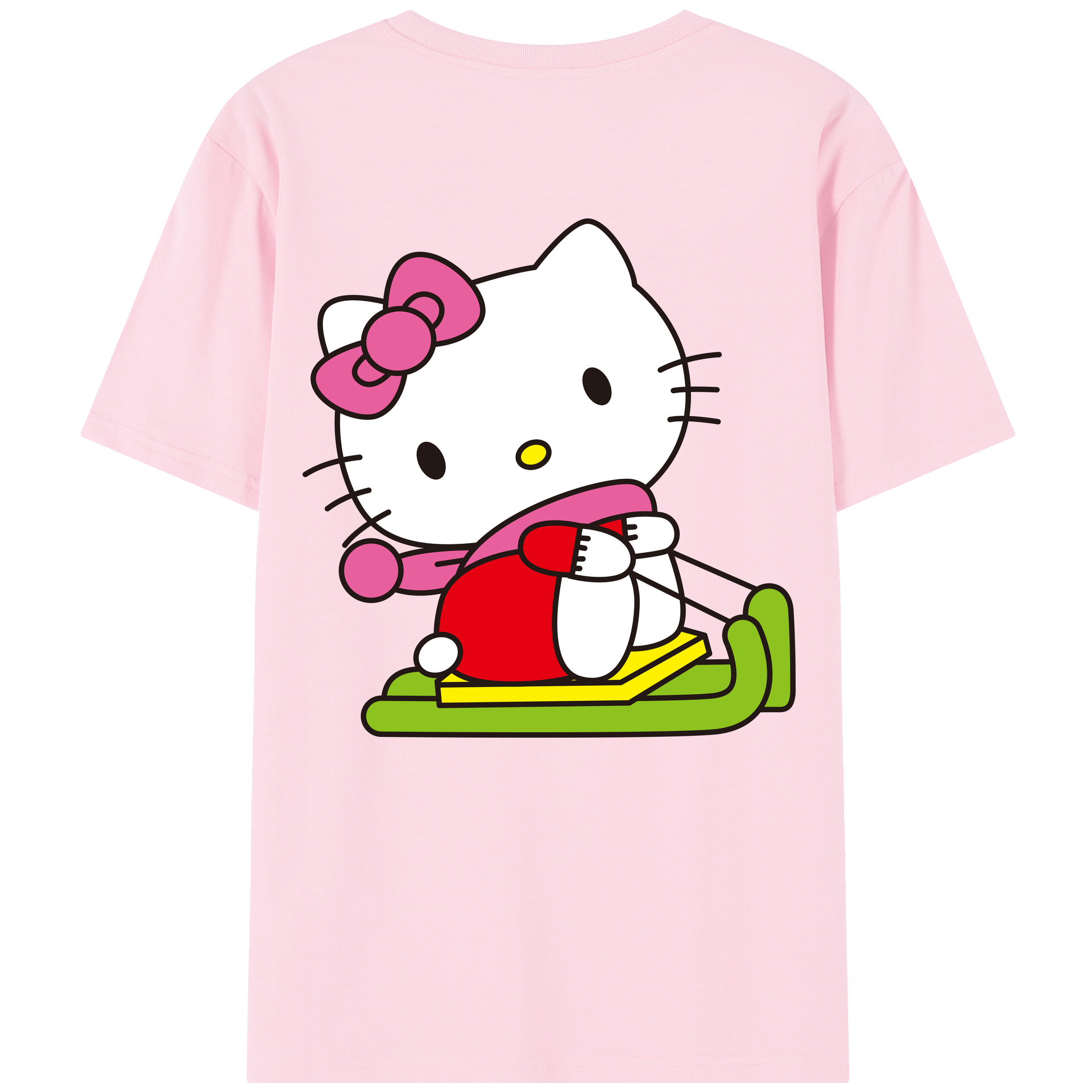 （画像用） Hello Kitty ハローキティ 綿100％半袖Tシャツ（背面プリント）