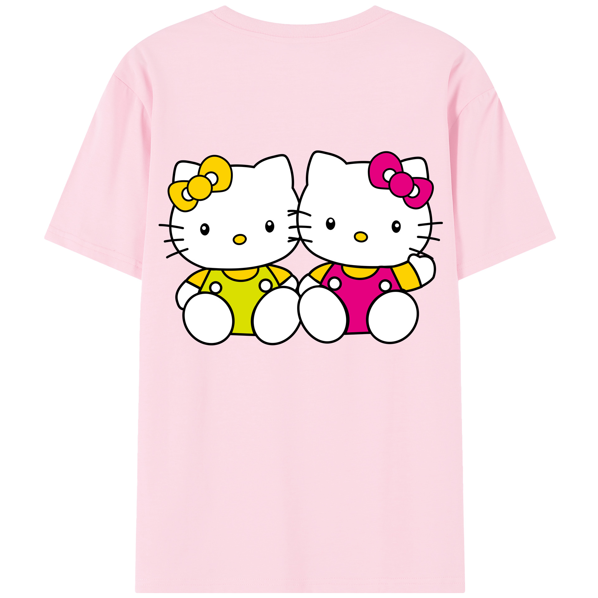 （画像用） Hello Kitty ハローキティ 綿100％半袖Tシャツ（背面プリント）
