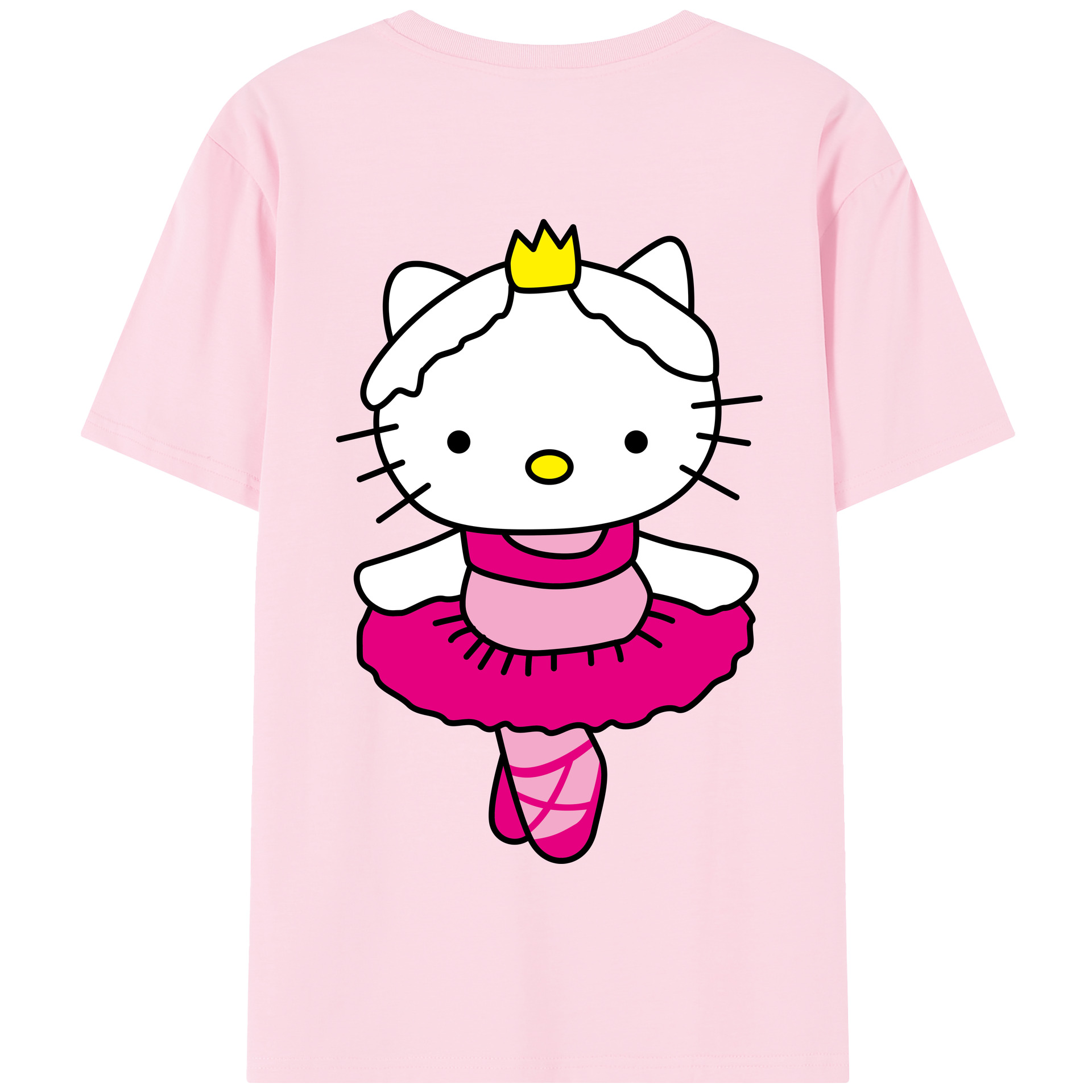（画像用） Hello Kitty ハローキティ 綿100％半袖Tシャツ（背面プリント）