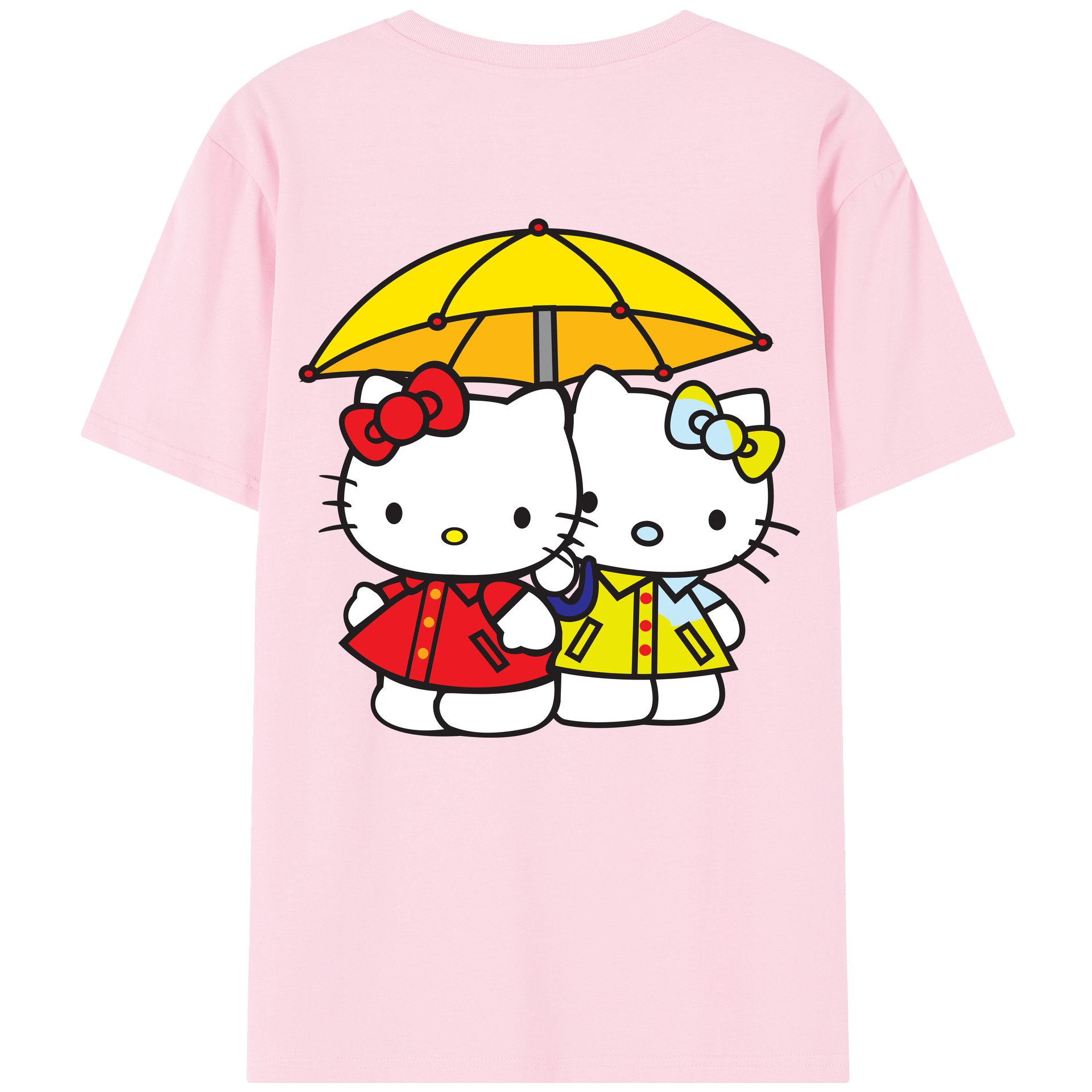（画像用） Hello Kitty ハローキティ 綿100％半袖Tシャツ（背面プリント）
