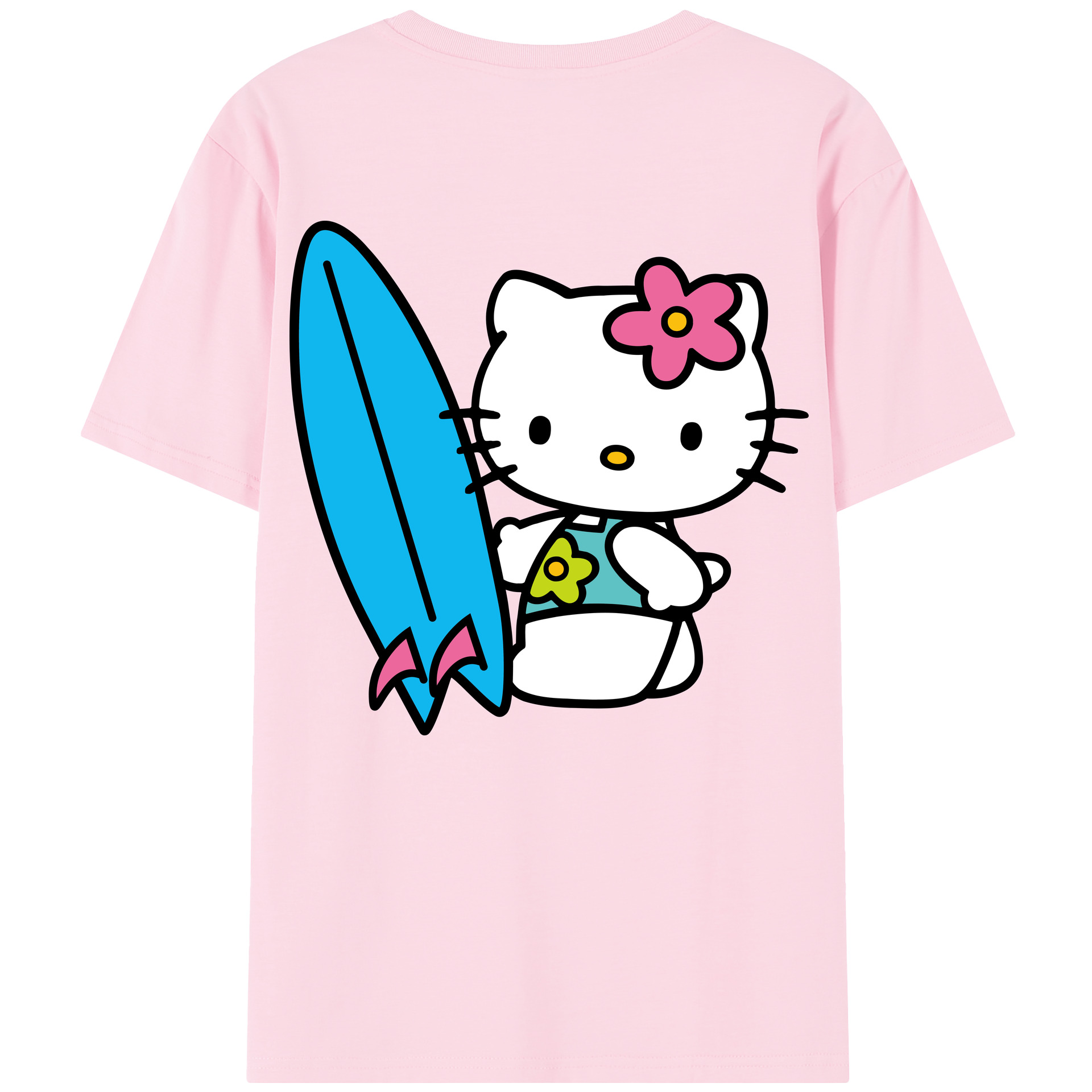 （画像用） Hello Kitty ハローキティ 綿100％半袖Tシャツ（背面プリント）