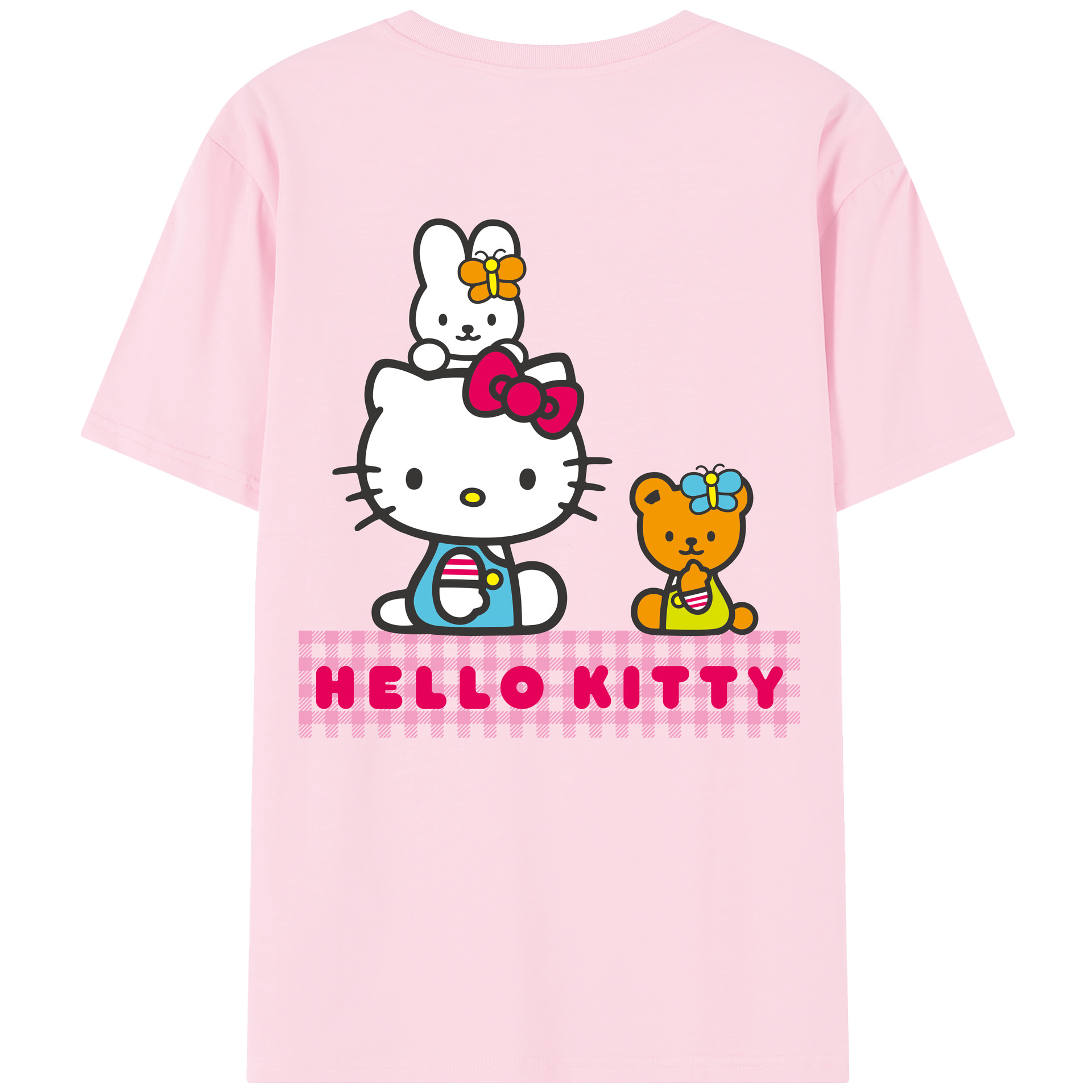 （画像用） Hello Kitty ハローキティ 綿100％半袖Tシャツ（背面プリント）