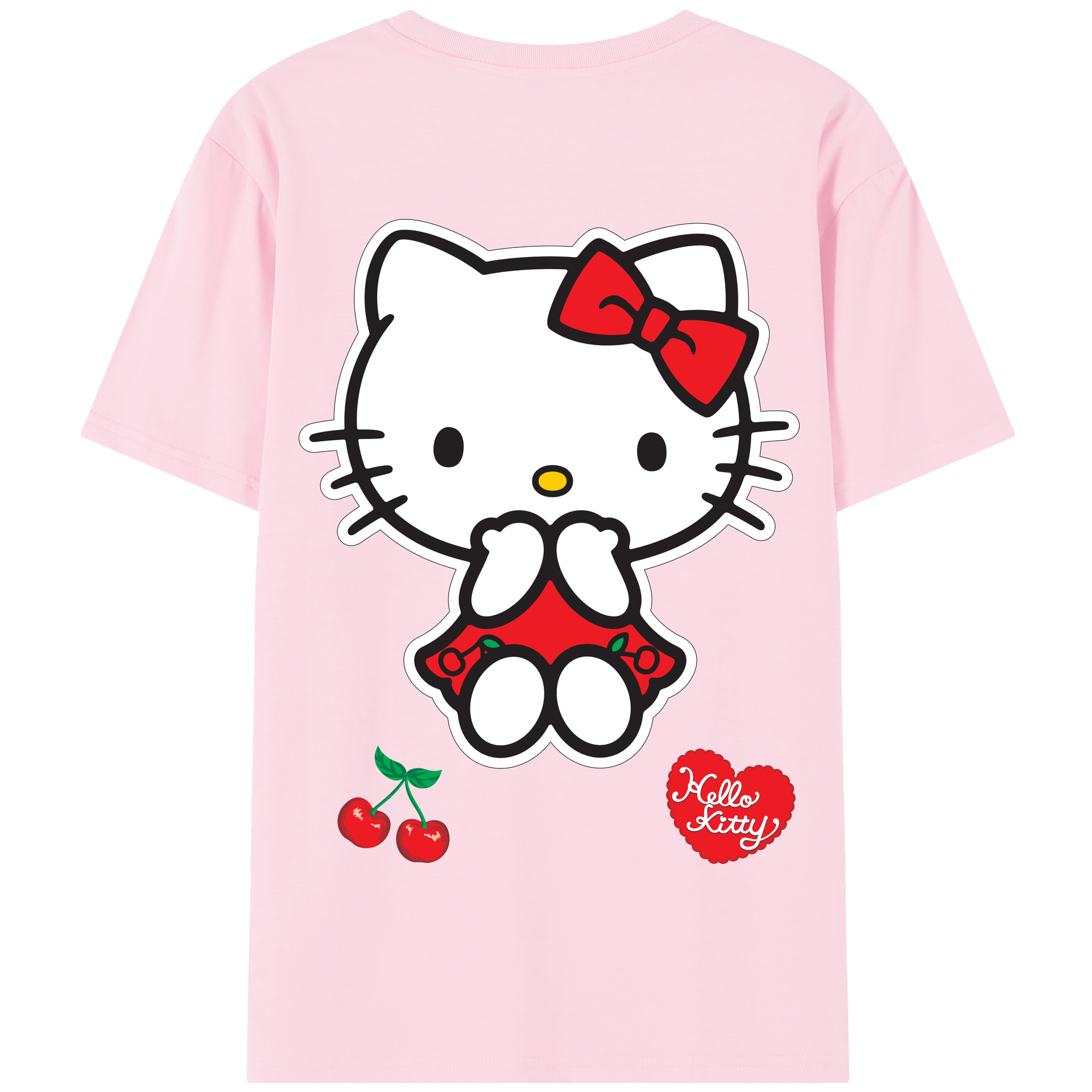 （画像用） Hello Kitty ハローキティ 綿100％半袖Tシャツ（背面プリント）