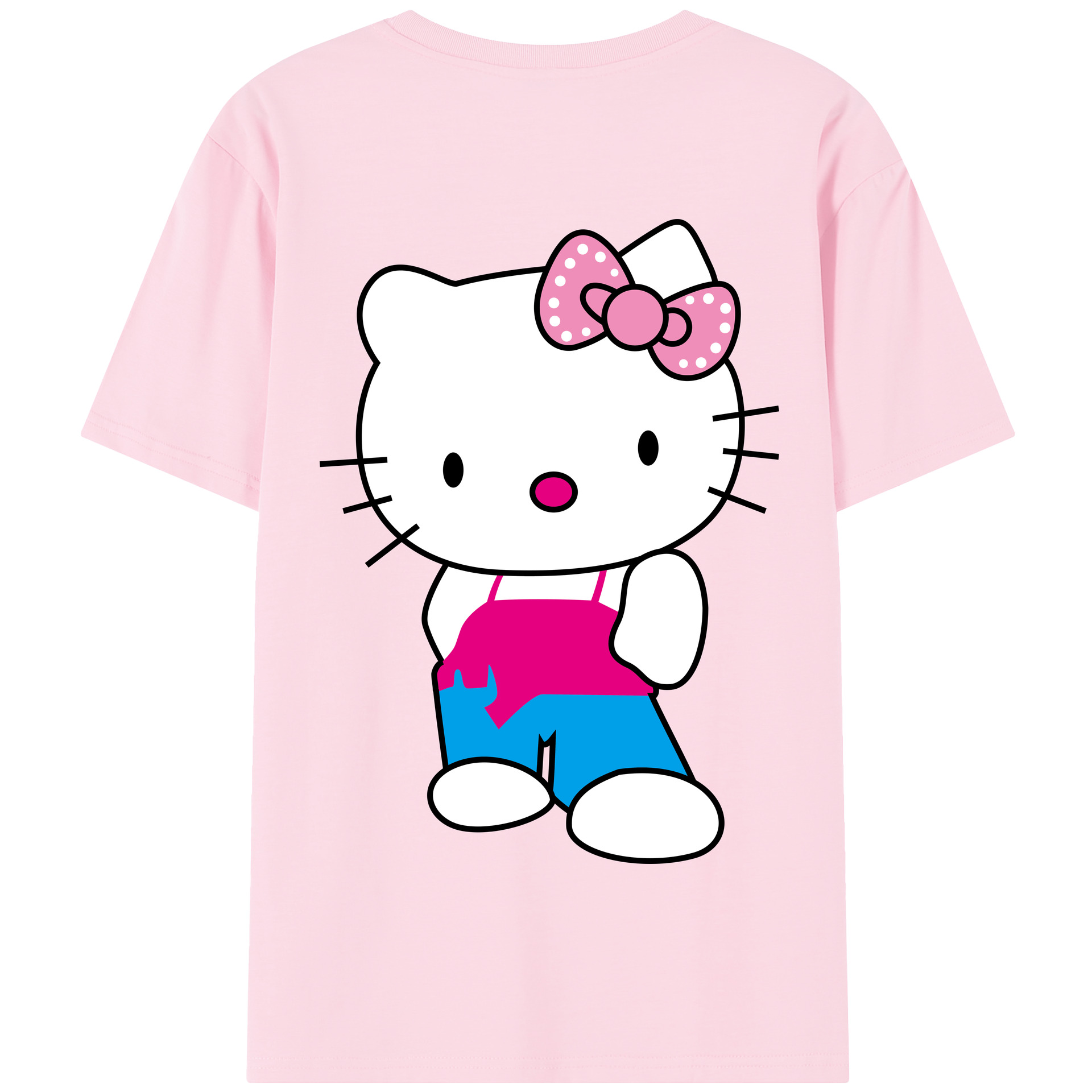 （画像用） Hello Kitty ハローキティ 綿100％半袖Tシャツ（背面プリント）
