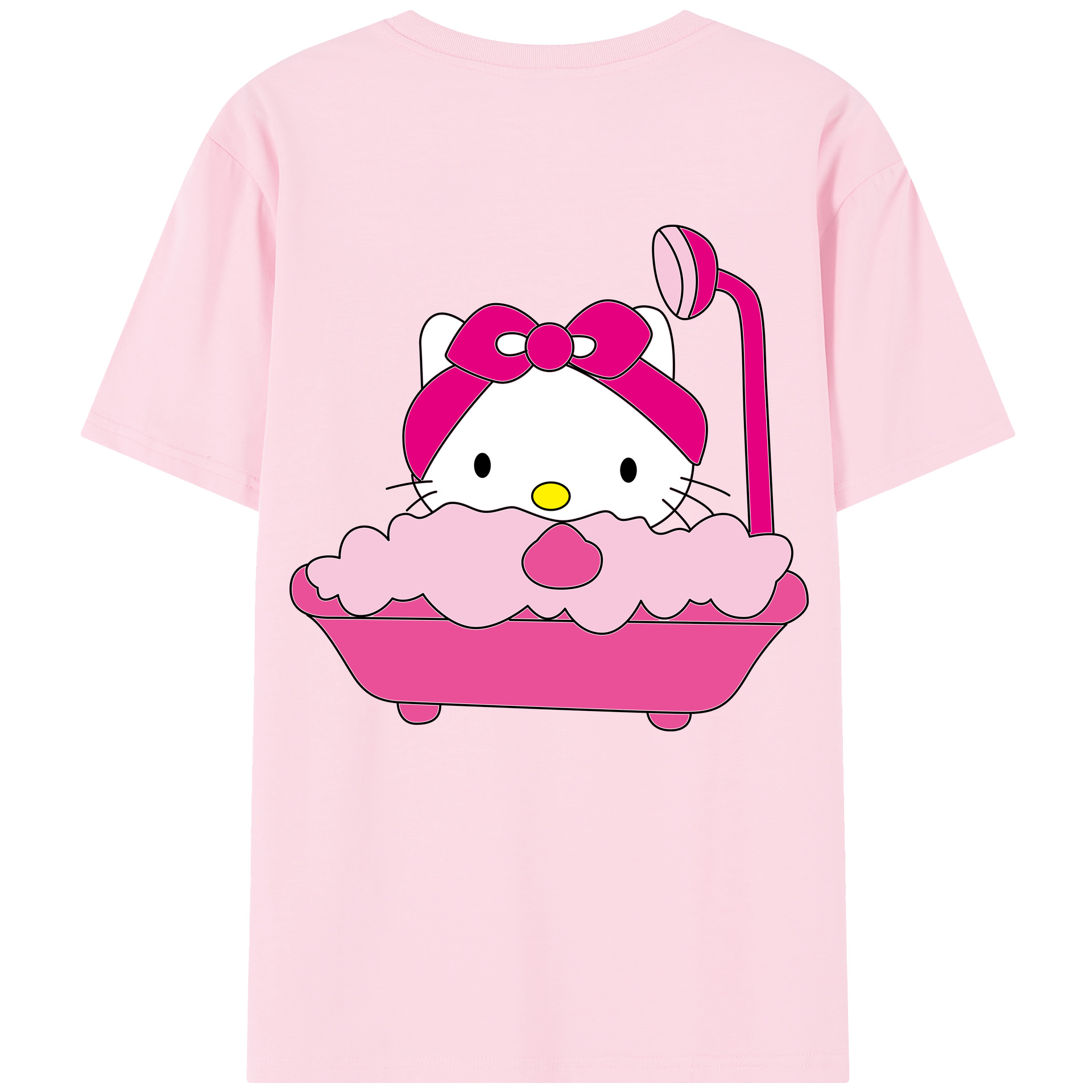（画像用） Hello Kitty ハローキティ 綿100％半袖Tシャツ（背面プリント）