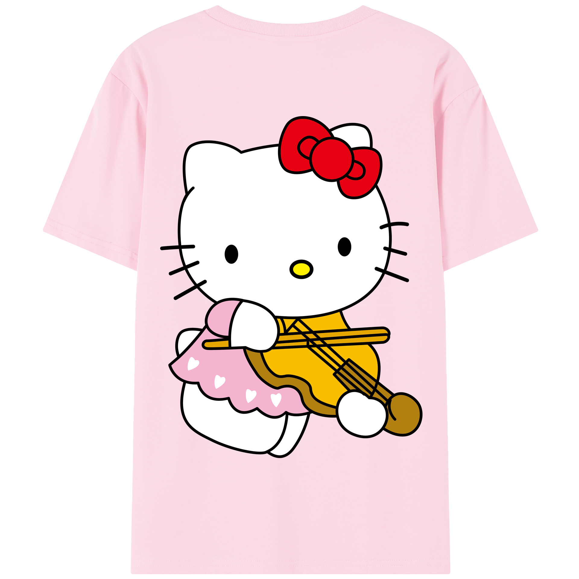 （画像用） Hello Kitty ハローキティ 綿100％半袖Tシャツ（背面プリント）