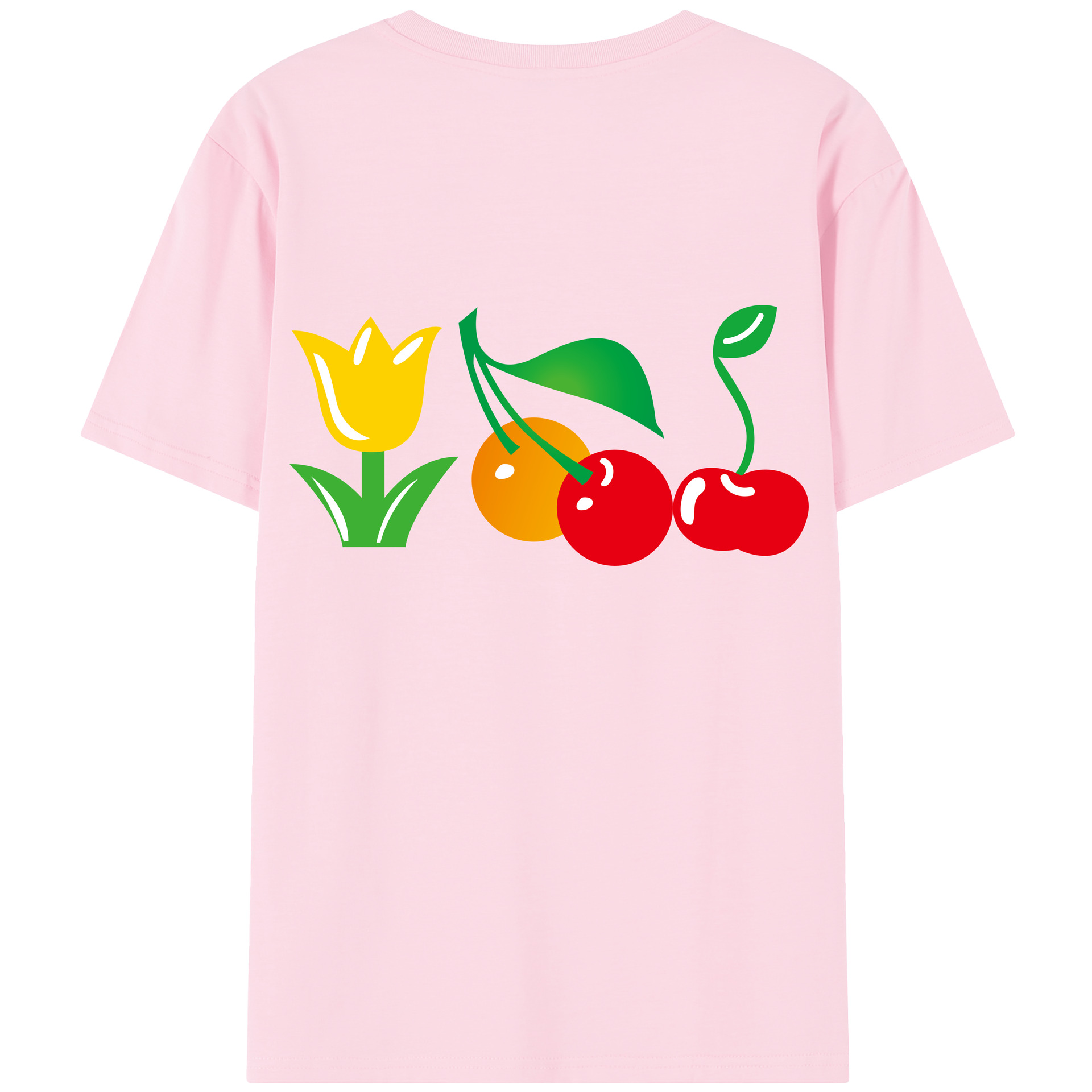 （画像用） Hello Kitty ハローキティ 綿100％半袖Tシャツ（背面プリント）