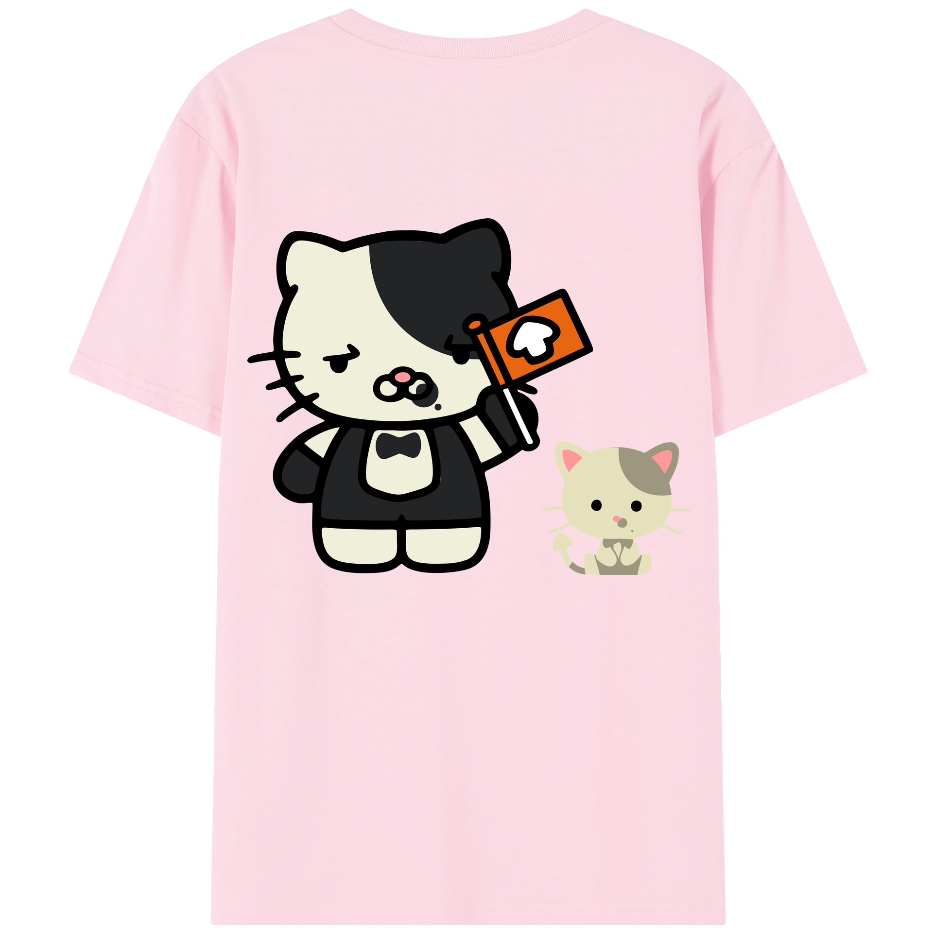 （画像用） Hello Kitty ハローキティ 綿100％半袖Tシャツ（背面プリント）