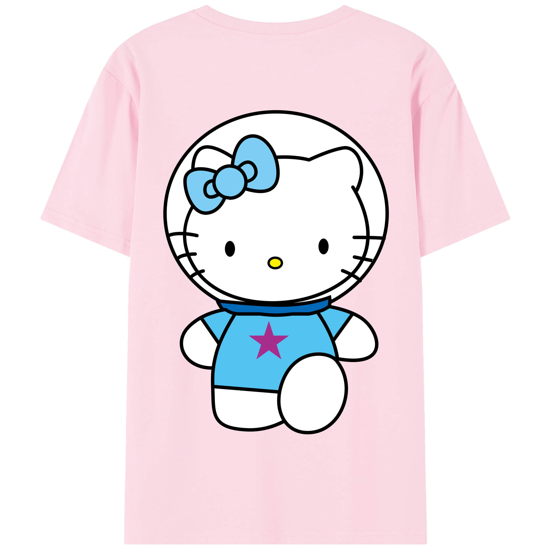 （画像用） Hello Kitty ハローキティ 綿100％半袖Tシャツ（背面プリント）