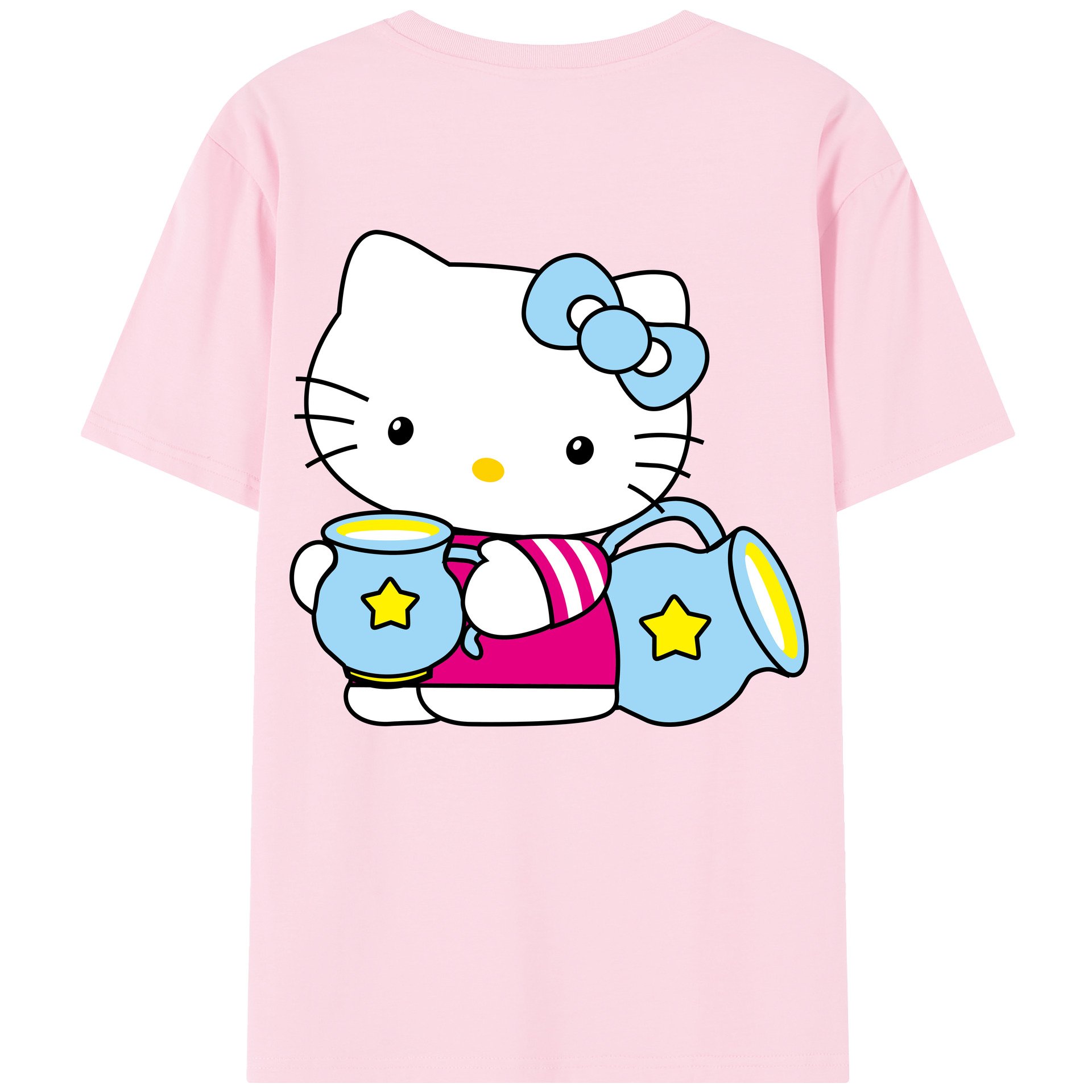 （画像用） Hello Kitty ハローキティ 綿100％半袖Tシャツ（背面プリント）