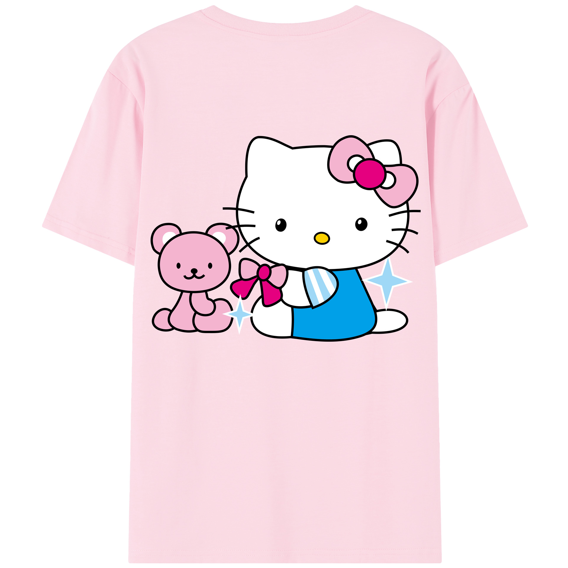 （画像用） Hello Kitty ハローキティ 綿100％半袖Tシャツ（背面プリント）