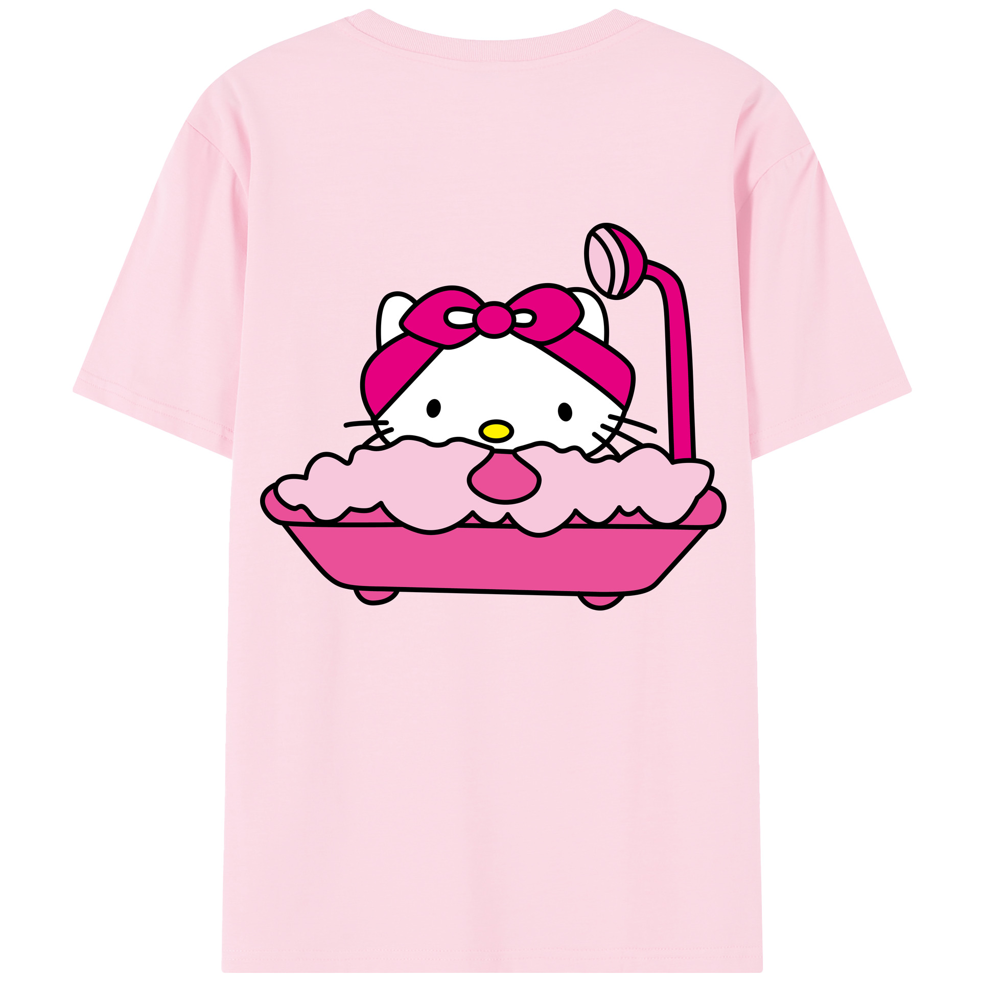 （画像用） Hello Kitty ハローキティ 綿100％半袖Tシャツ（背面プリント）