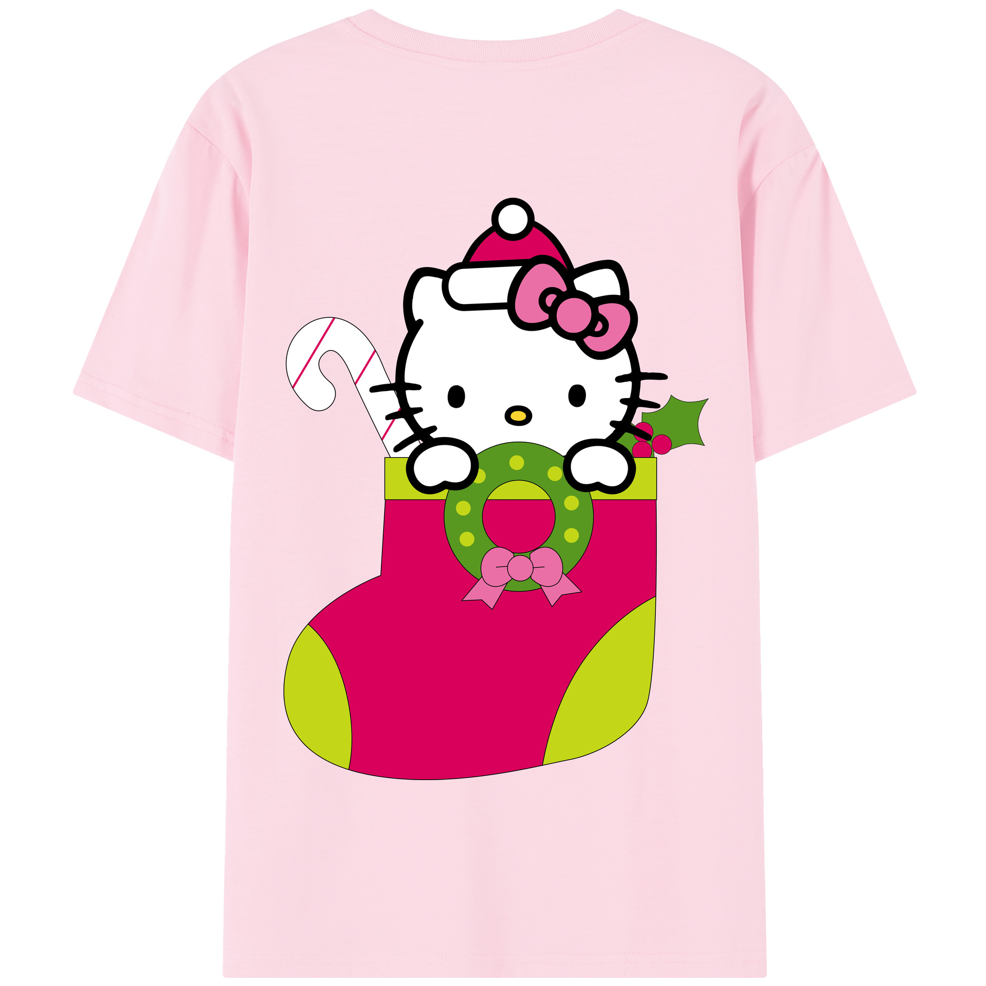 （画像用） Hello Kitty ハローキティ 綿100％半袖Tシャツ（背面プリント）