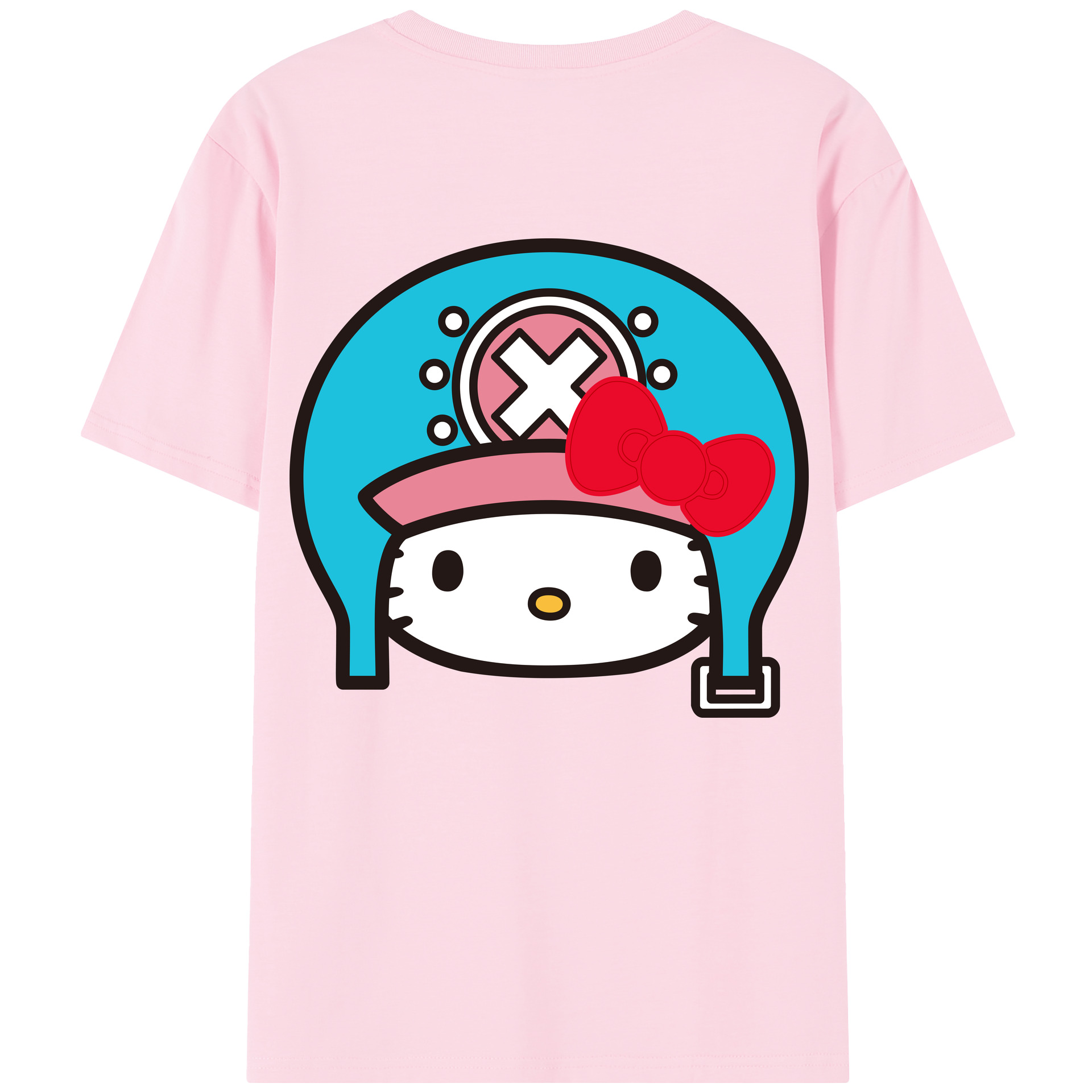 （画像用） Hello Kitty ハローキティ 綿100％半袖Tシャツ（背面プリント）